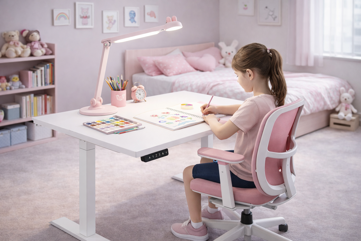 ZY-02 Kids Electric Standing Desk | Height Adjustable Study Desk