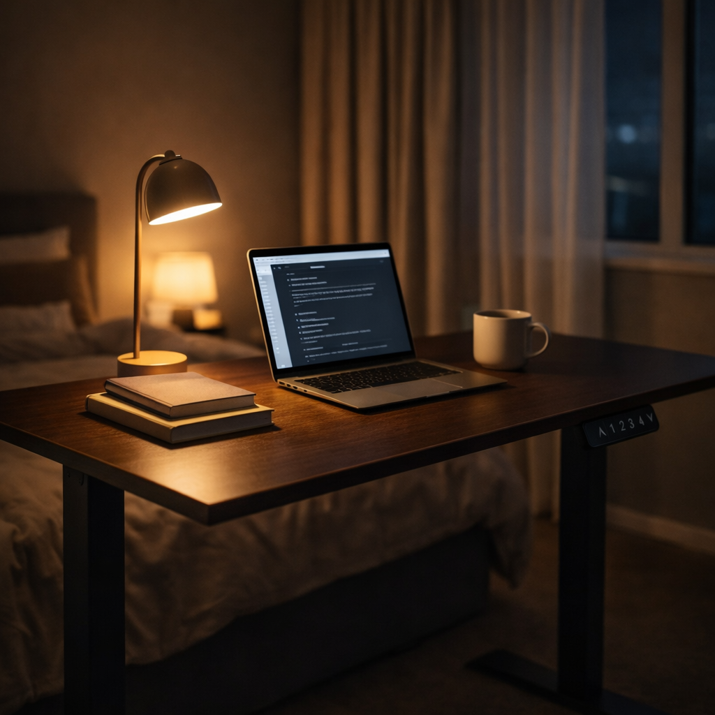 ZY-02 Dual Motor 2-Stage Standing Desk Rain View Office Relaxing Workspace