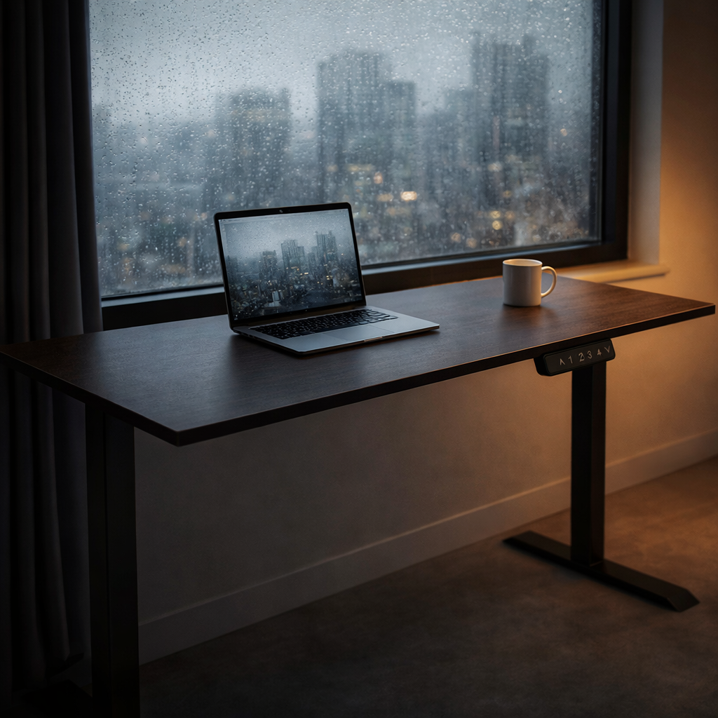 ZY-02 Dual Motor 2-Stage Standing Desk Calligraphy Study Workspace Elegant Design
