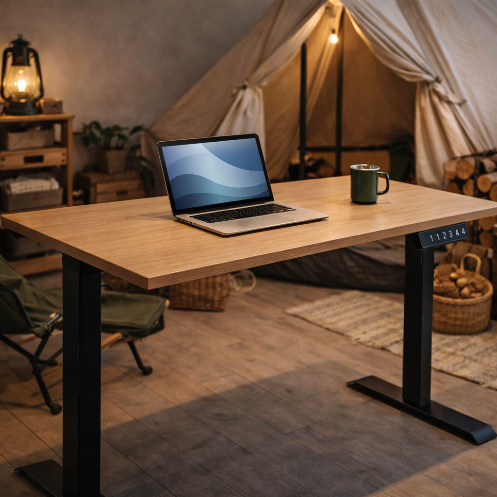 ZY-02 Dual Motor 2-Stage Standing Desk Minimal Office Workspace Clean Design