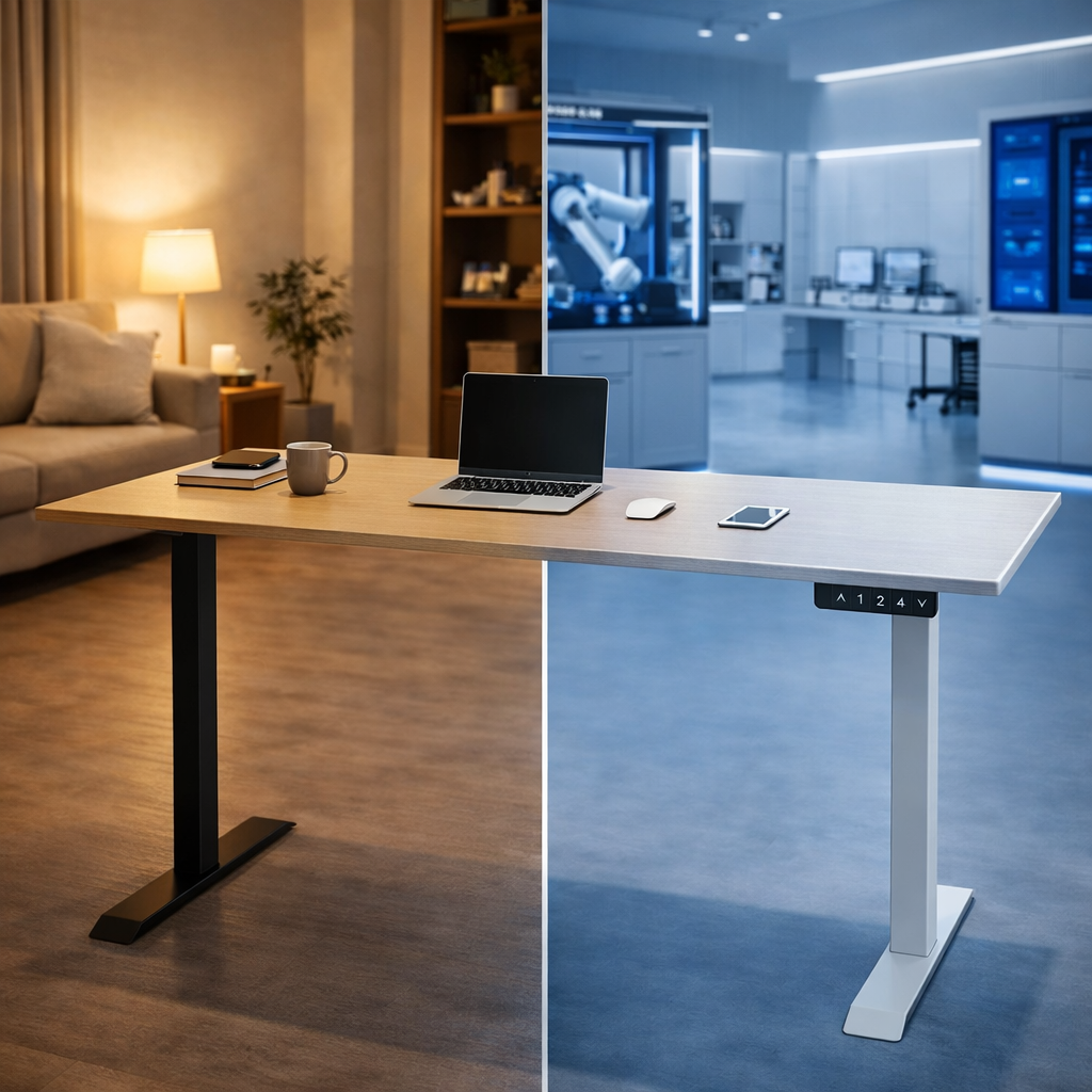 ZY-02 Dual Motor Standing Desk City View Executive Workspace Premium Design