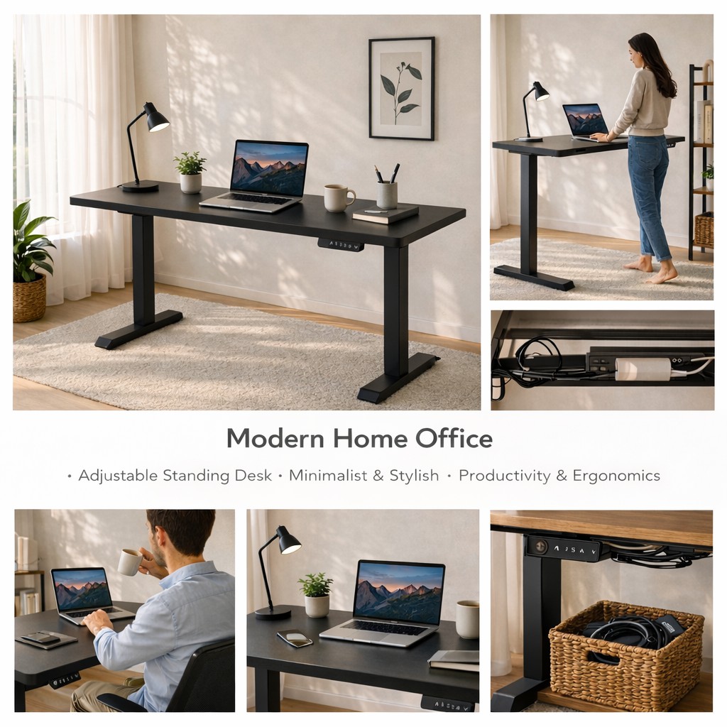 ZY-02 Dual Motor Standing Desk 2-Stage Ultra Quiet Adjustable Desk for Open Plan Offices