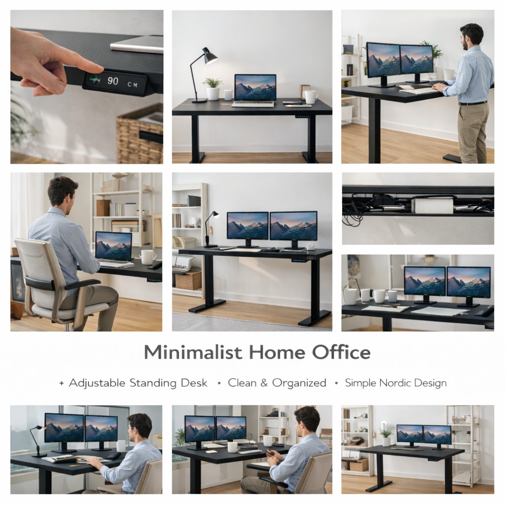 ZY-02 Dual Motor Standing Desk 2-Stage Height Adjustable Computer Desk for Office Work