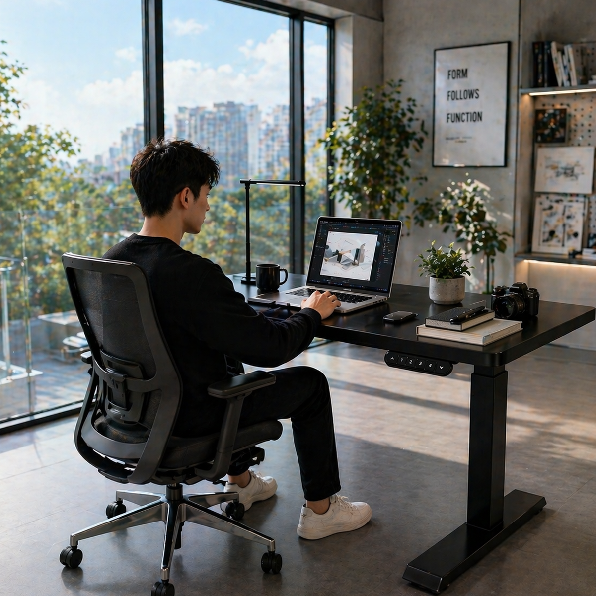 ZY-02 Dual Motor Ergonomic Office Workstation 2 Stage Height Adjustable Desk for Productivity Focused Environments