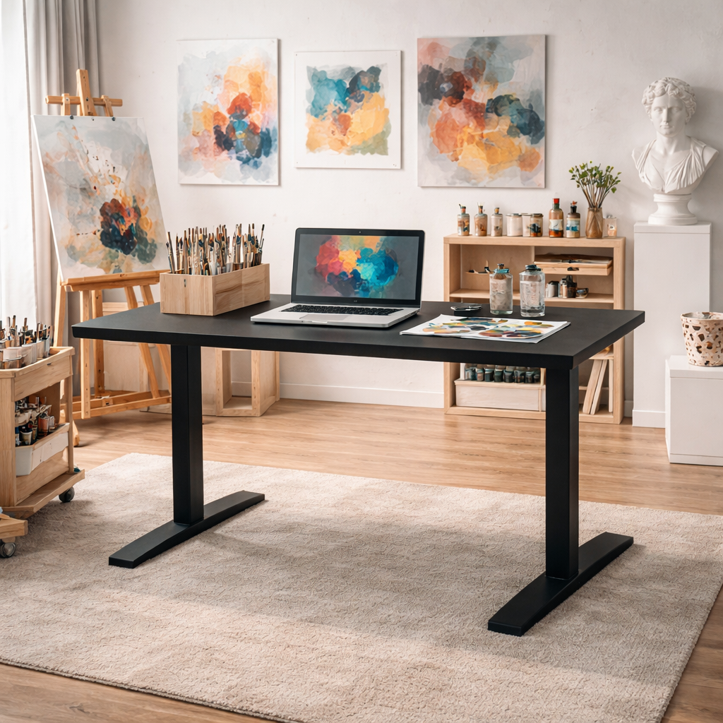 ZY-02 Industrial Loft Standing Desk Modern Workspace Setup