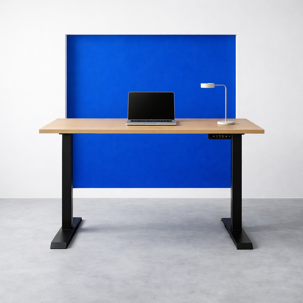 ZY-02 Elegant Living Room Adjustable Standing Desk with Sofa Background
