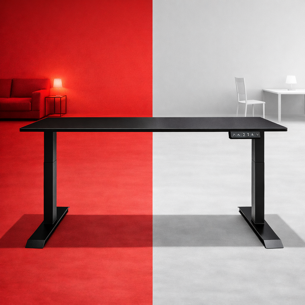 ZY-02 Black Minimalist Split Color Background Adjustable Desk