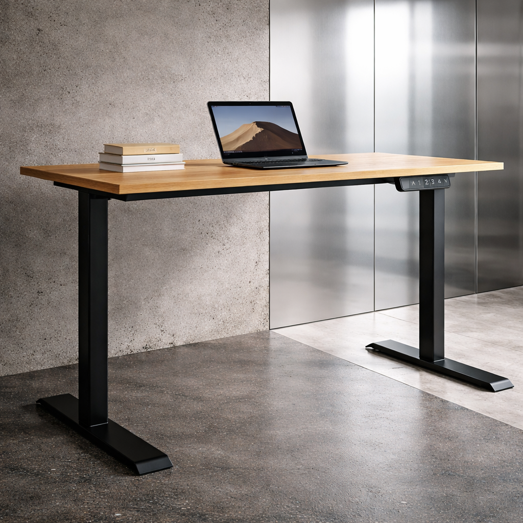 ZY-02 Modern Office Computer Adjustable Standing Desk Black Top