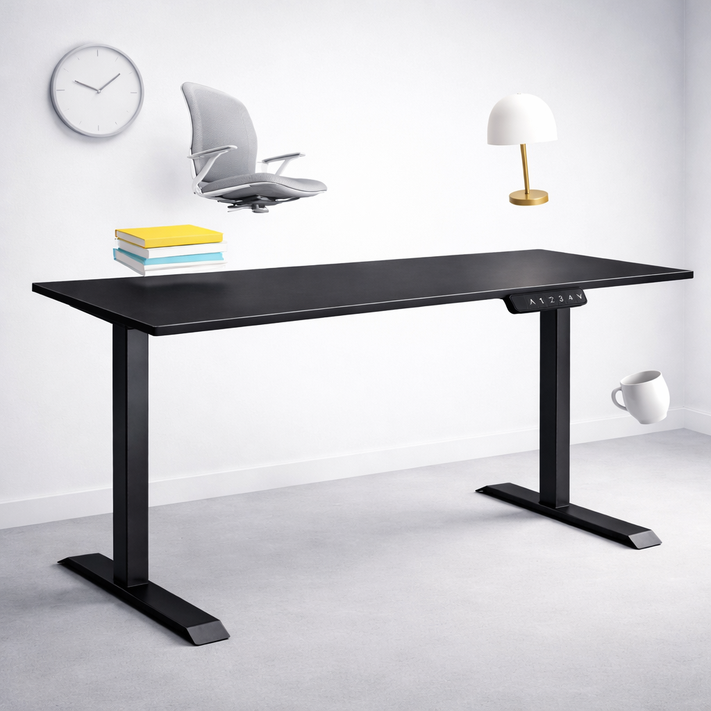 ZY-02 White Top Adjustable Electric Standing Desk for Home Office