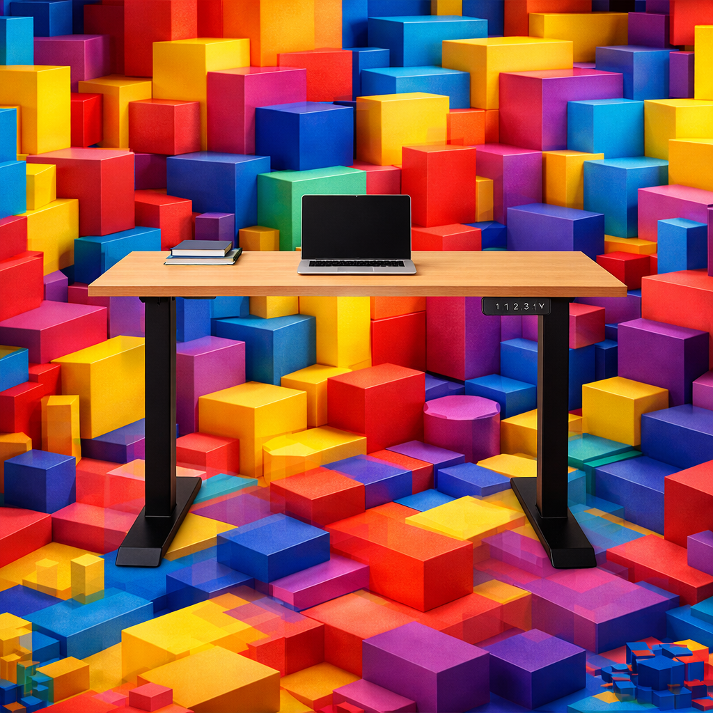 ZY-02 Home Office Minimalist Adjustable Standing Desk Setup