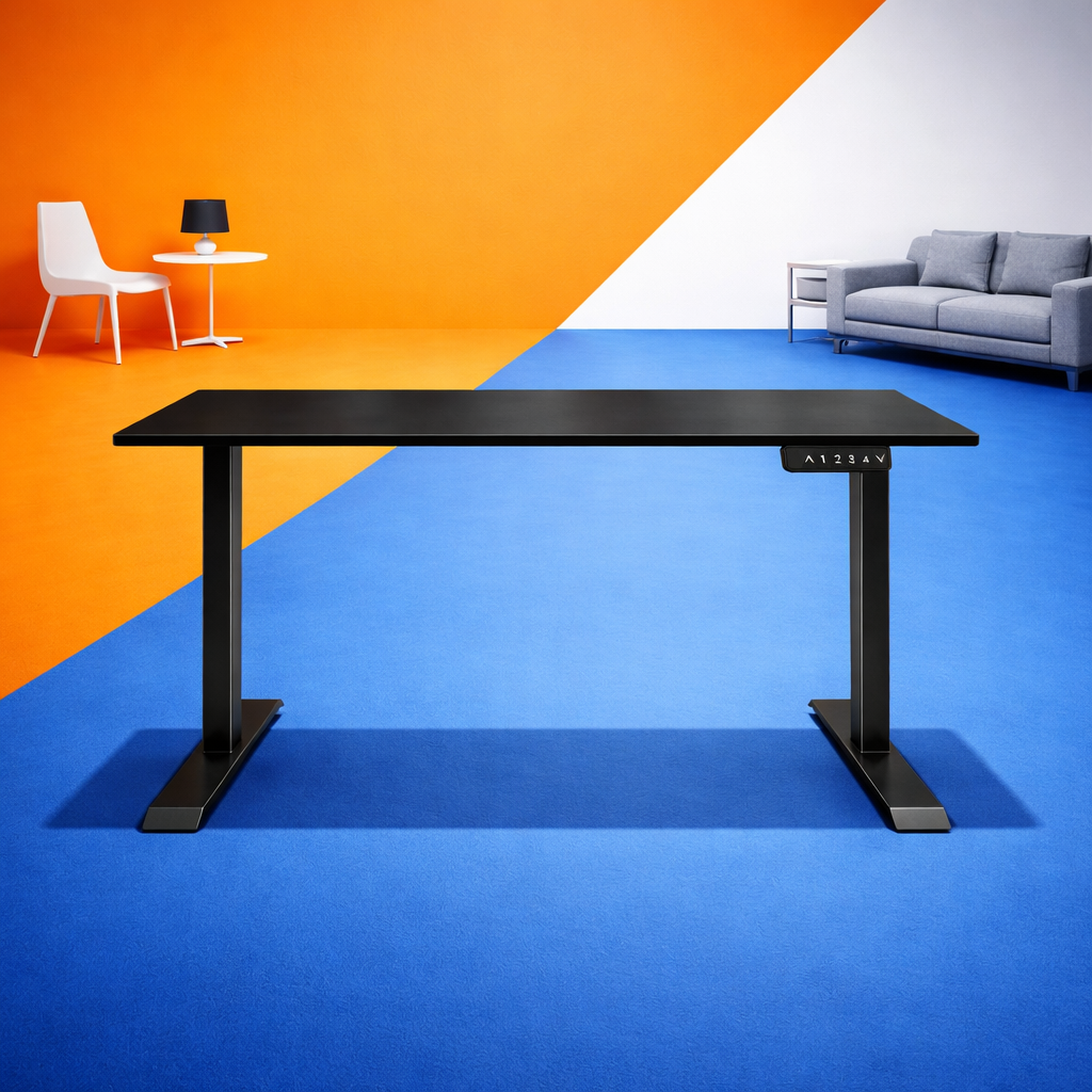 ZY-02 Modern Office Electric Standing Desk with Sofa Scene