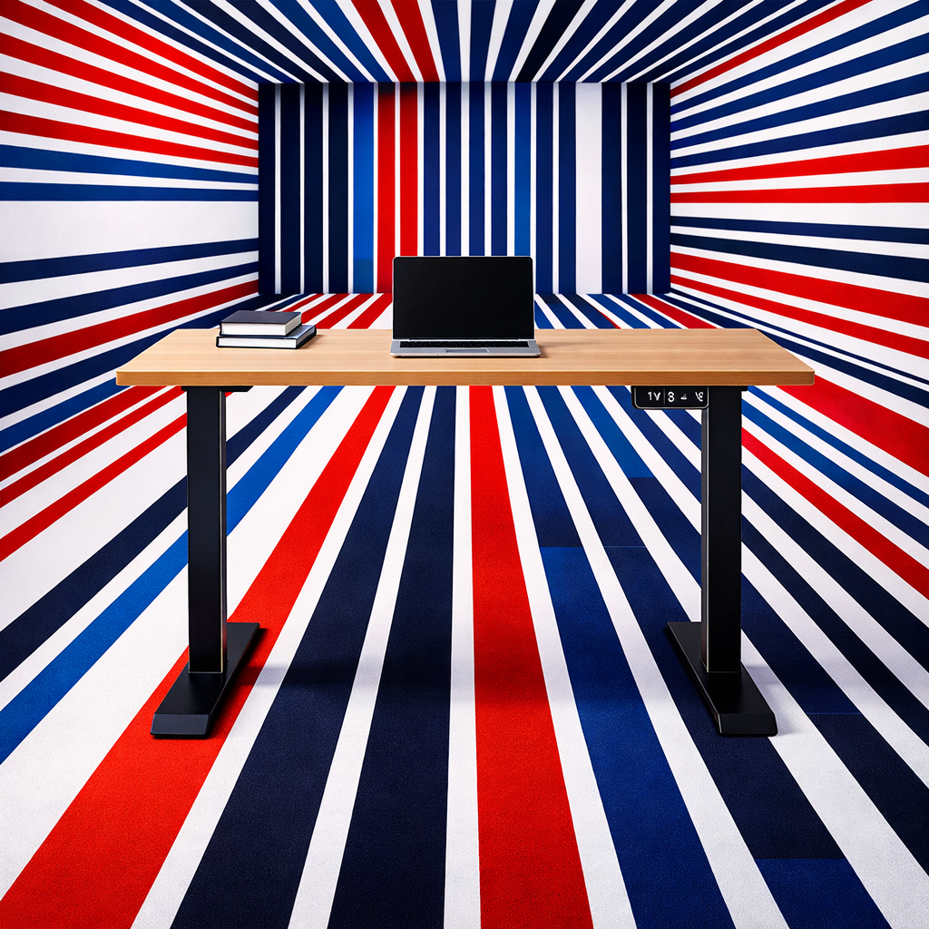 ZY-02 Creative Striped Background Electric Standing Desk