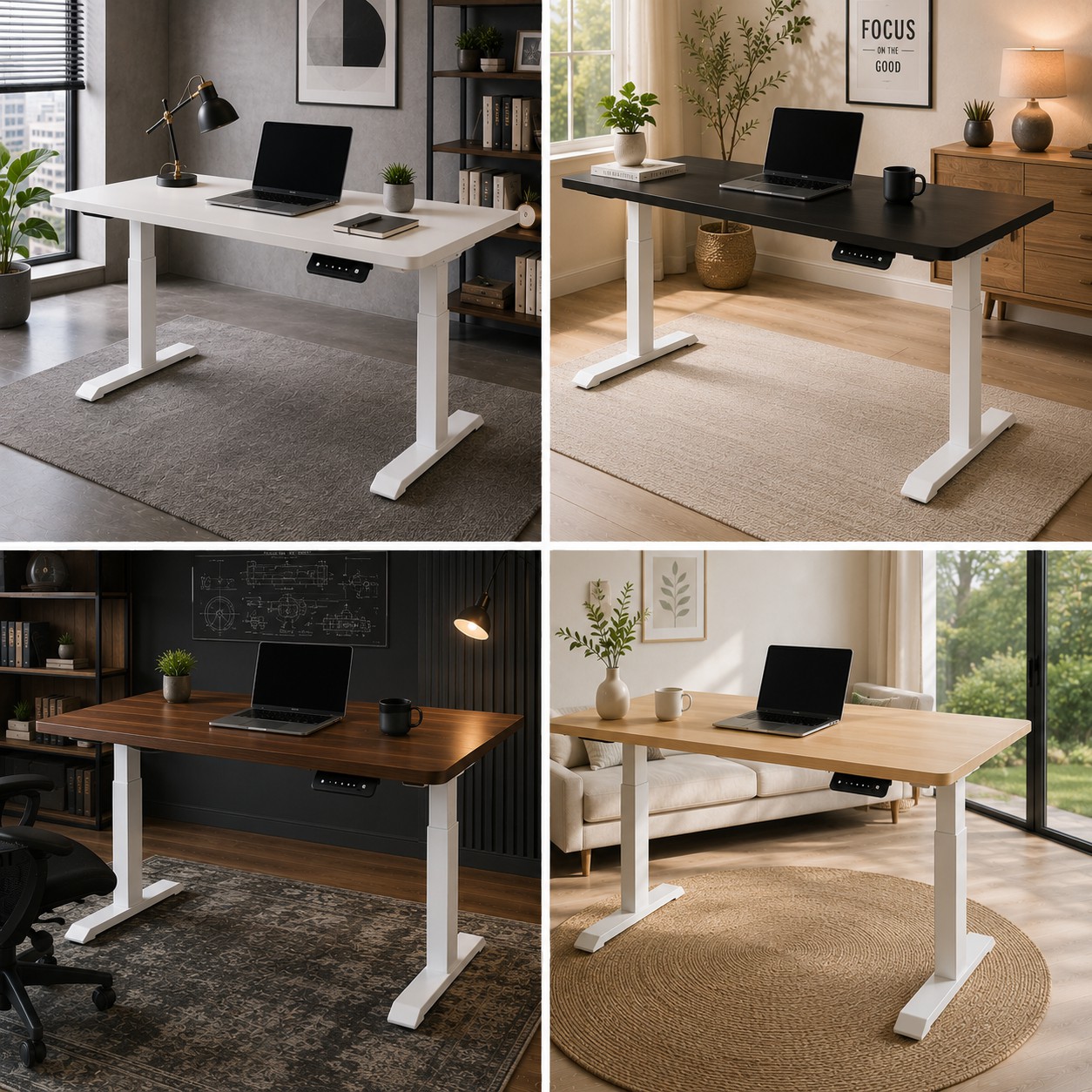 ZY-02 Electric Sit to Stand Desk with Dual Motors and Large Load Capacity for Office Projects
