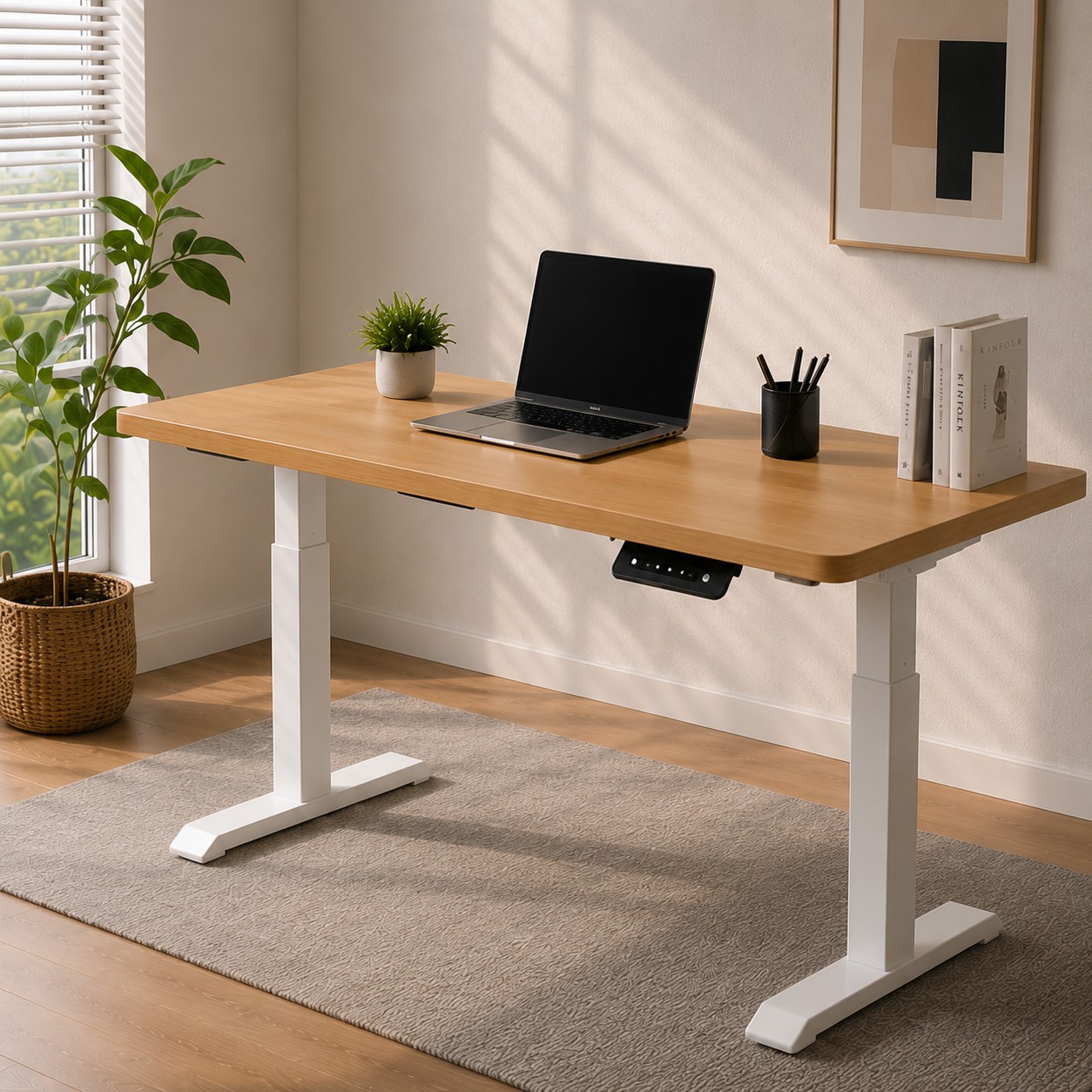 ZY-02 Adjustable Electric Computer Table with Dual Motor Drive for Business Office Furniture Supply