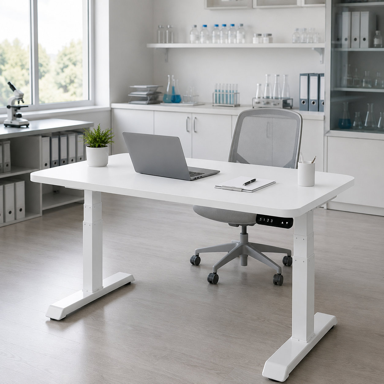 ZY-03 3-Stage Dual Motor Electric Learning Desk with Walnut Top, Safe Rounded Edges, Children Study Room Workstation