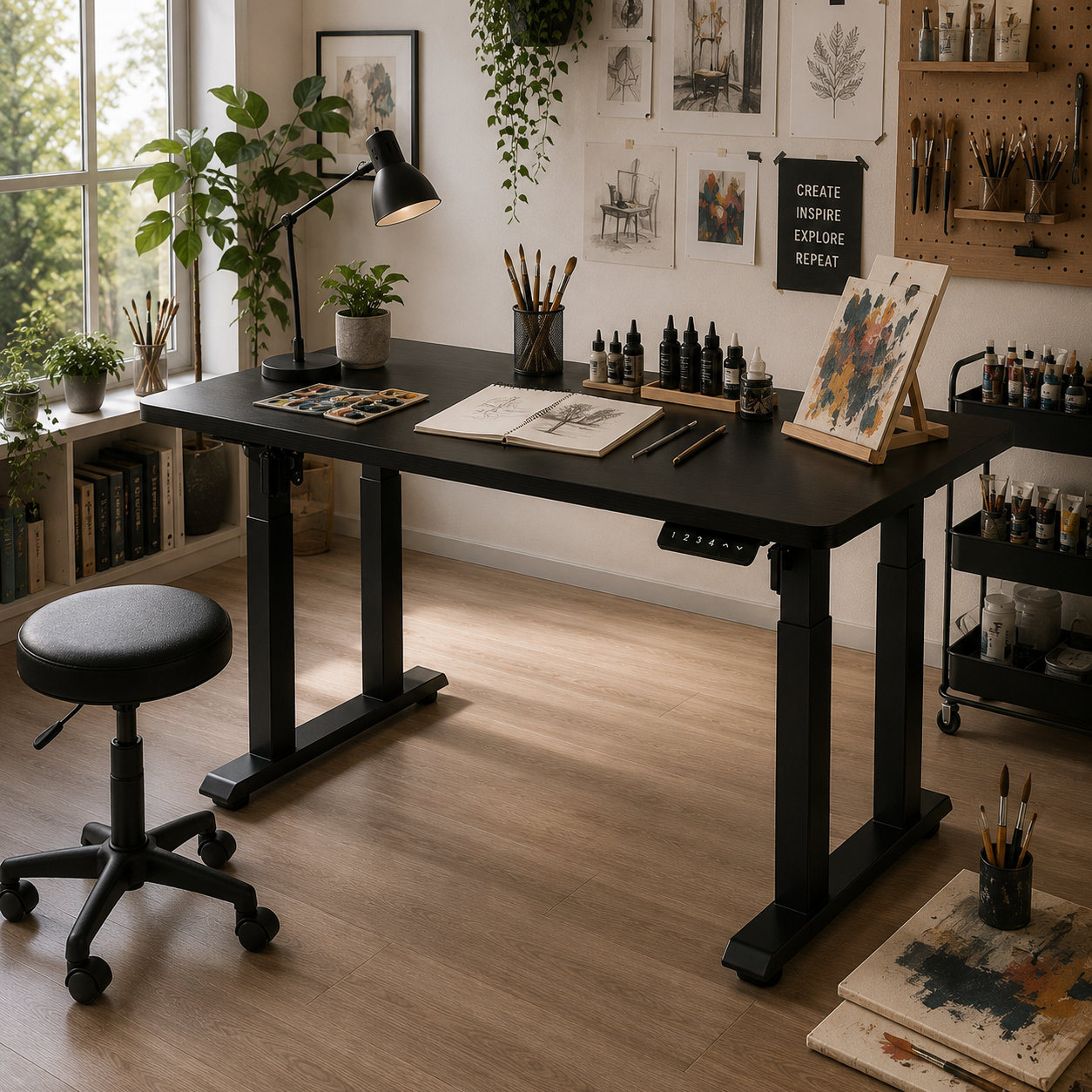 ZY-03 4-Post Dual Motor Office Workstation – Strong Four-Point Support for Data and Control Rooms