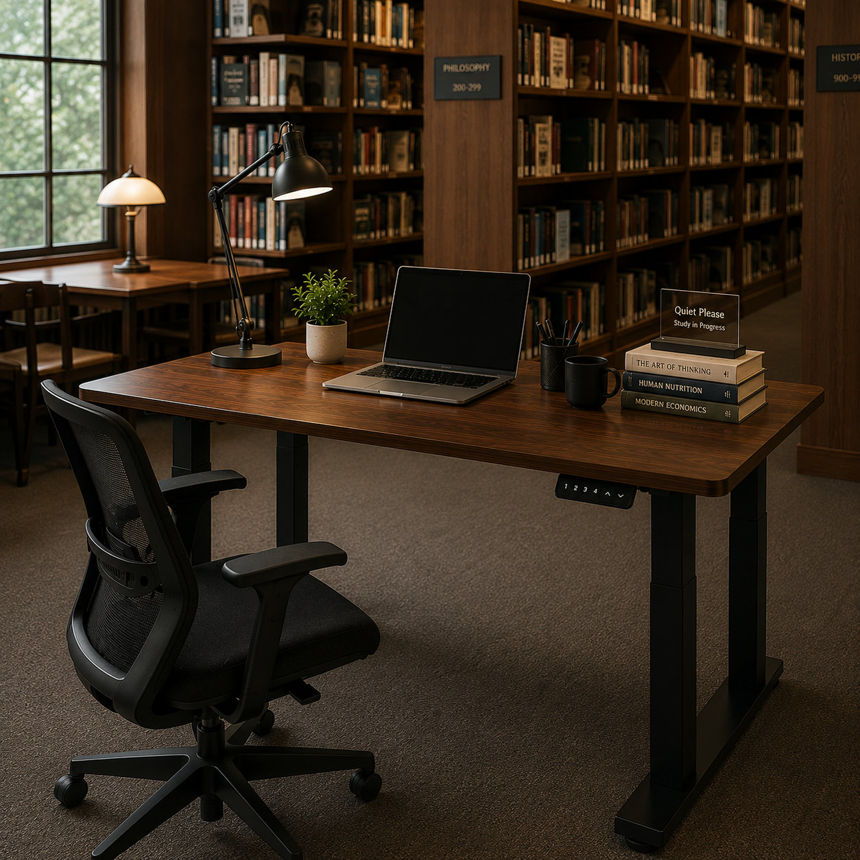 ZY-03 4-Post Electric Standing Desk with Dual Motors – Efficient Height Adjustment for Commercial Office Projects