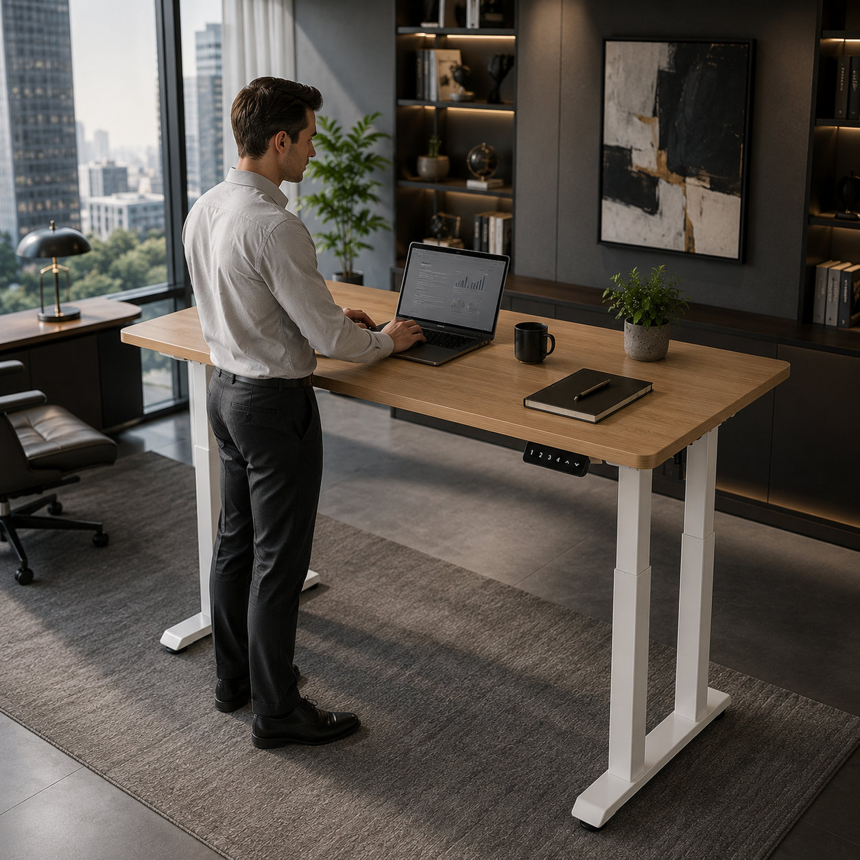 ZY-03 Four-Leg Twin Motor Adjustable Office Table – Export-Ready Customization for Regional Distributors