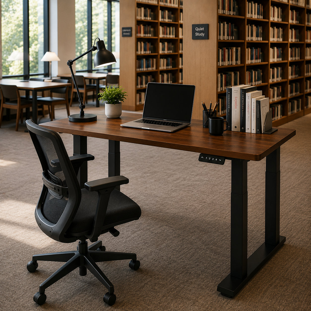 ZY-03 Four-Column Twin-Drive Office Desk – Custom Controller Options for International Furniture Importers