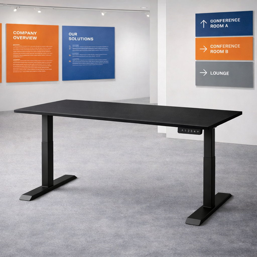 ZY-02 Electric Standing Desk with Neon Tech Line Gaming Workspace