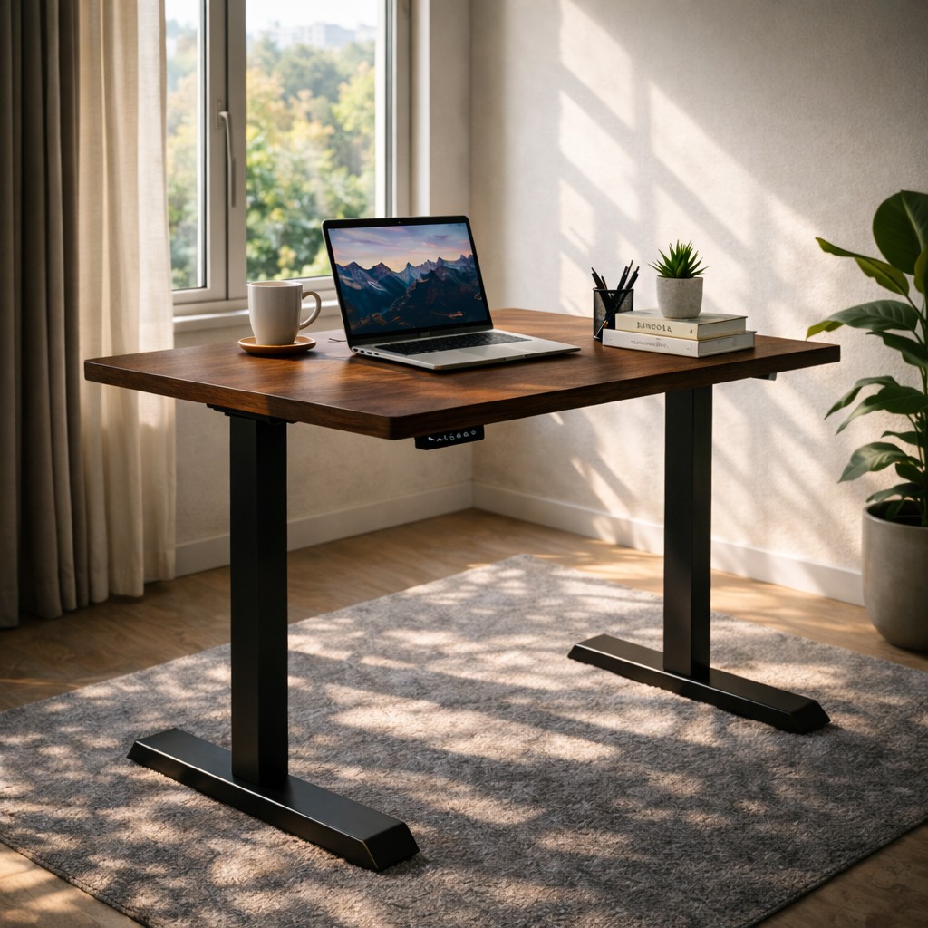 ZY-02 Dual Motor Standing Desk 2-Stage Narrow Frame Adjustable Desk for Small Office Spaces