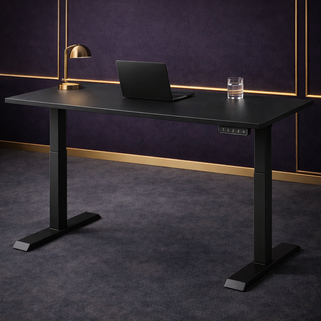 ZY-02 Electric Standing Desk with RGB Triple Monitor Gaming Setup