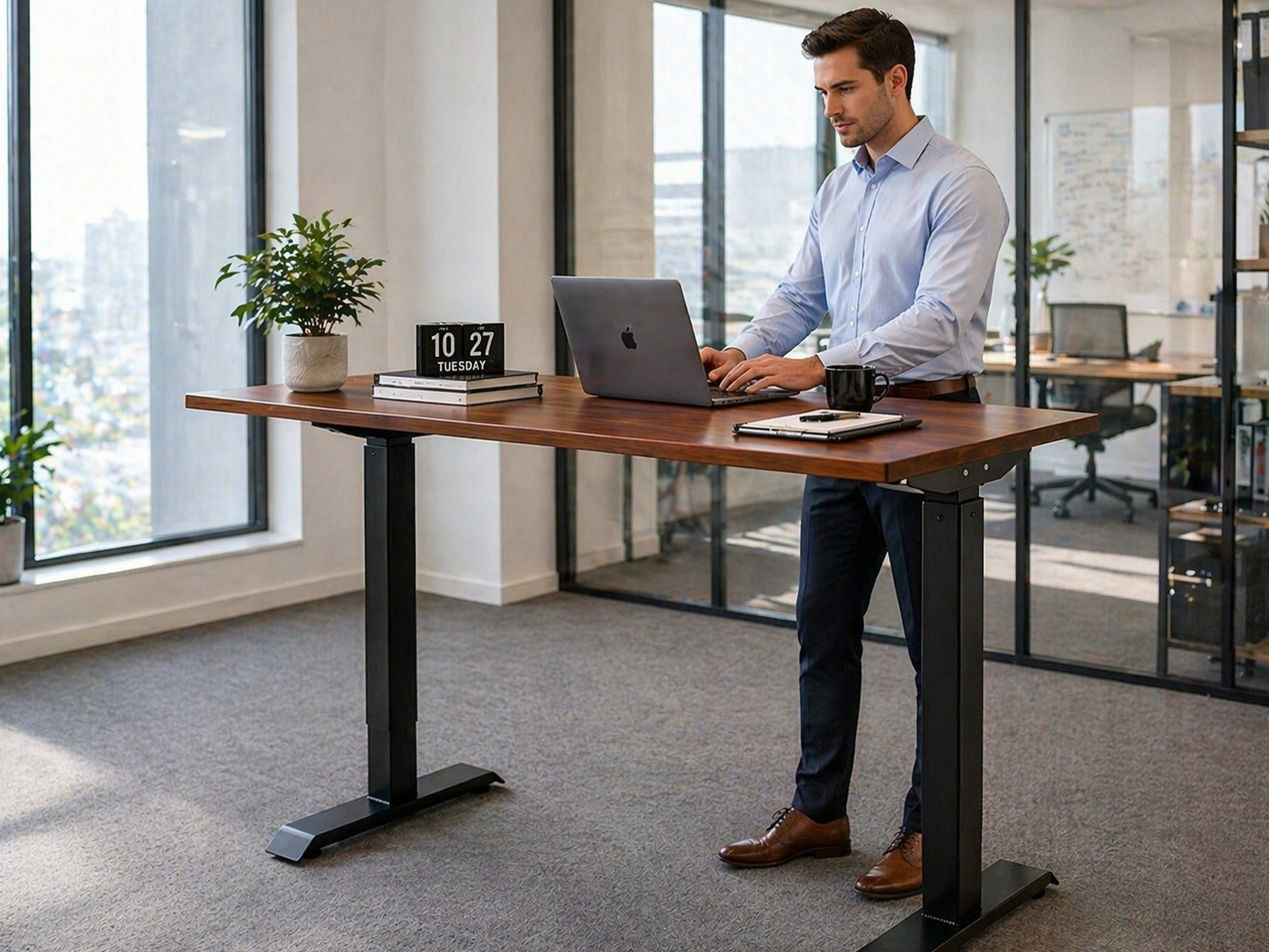 ZY-02 Dual Motor Adjustable Workstation Desk 2 Stage Electric Office Desk for Professional Workspace