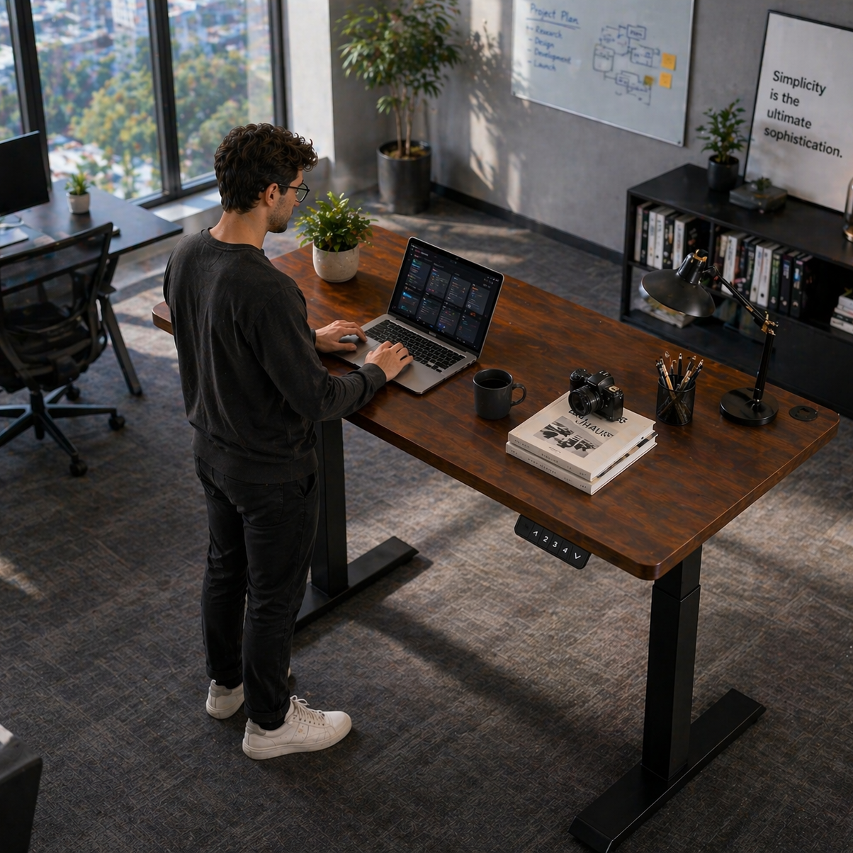 ZY-02 Dual Motor Electric Height Adjustable Desk 2 Stage Sit Stand Table for Modern Workspace Solutions