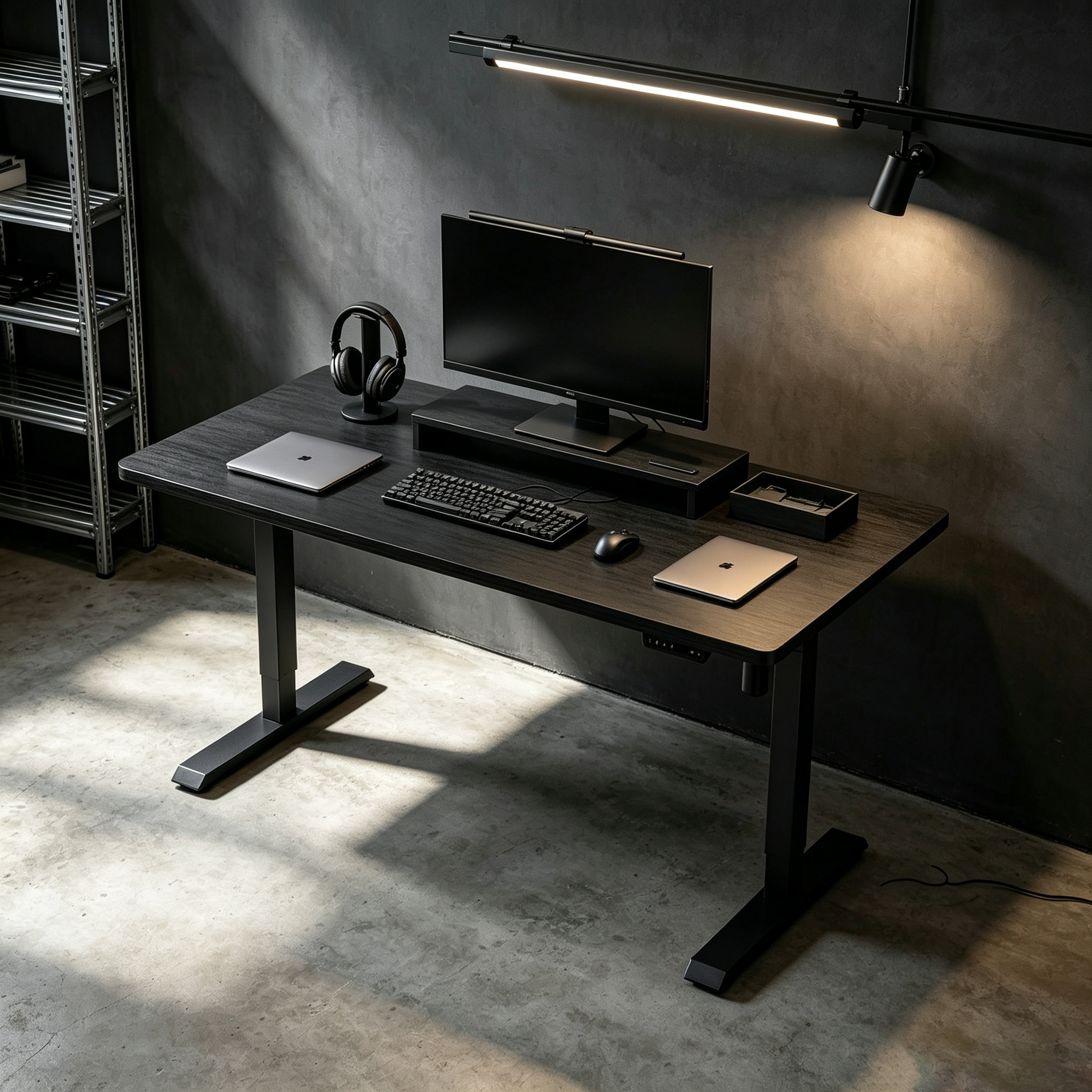 DK-02 Powered Sit-Stand Table Base | Compact Cost-Controlled Frame for Home-Office Wholesale Collections