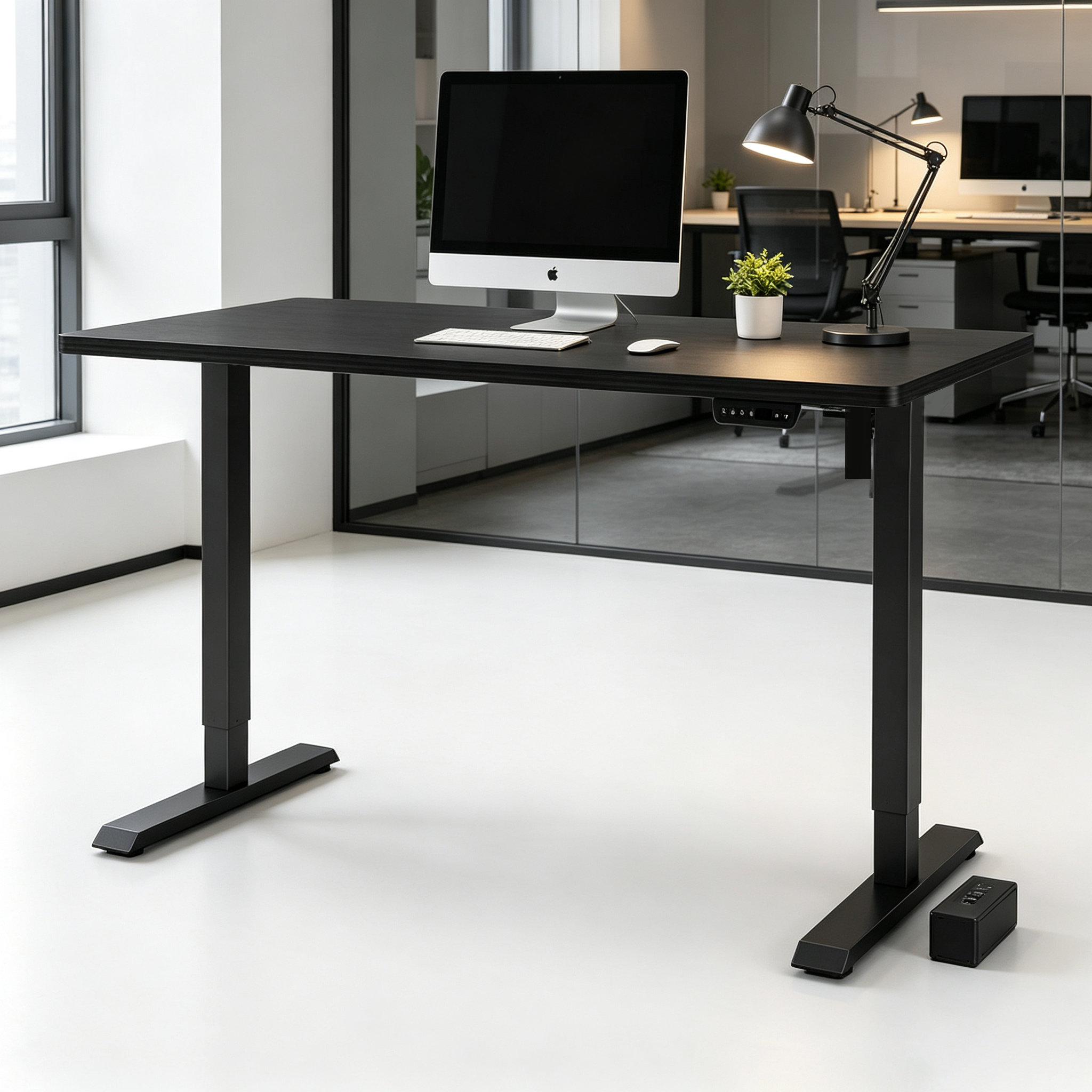 DK-02 Two-Section Electric Desk Frame | Easy-Assembly Ergonomic Base for Schools, Libraries and Training Rooms