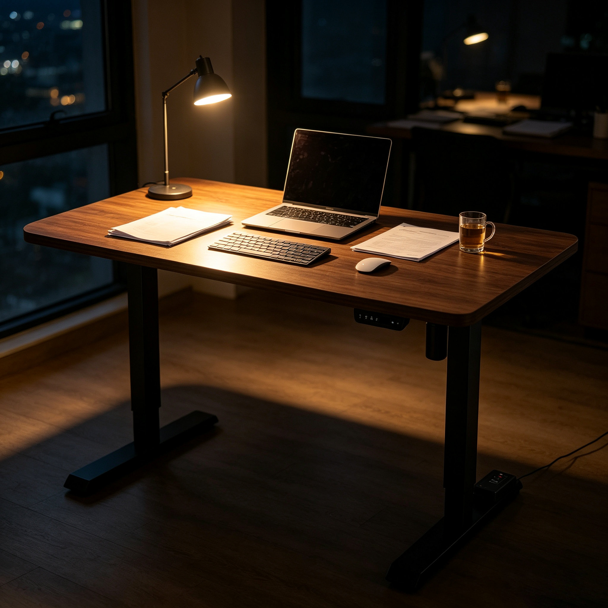 DK-02 Single-Motor Standing Workstation Legs | Space-Efficient Adjustable Solution for Co-Working and Shared Offices
