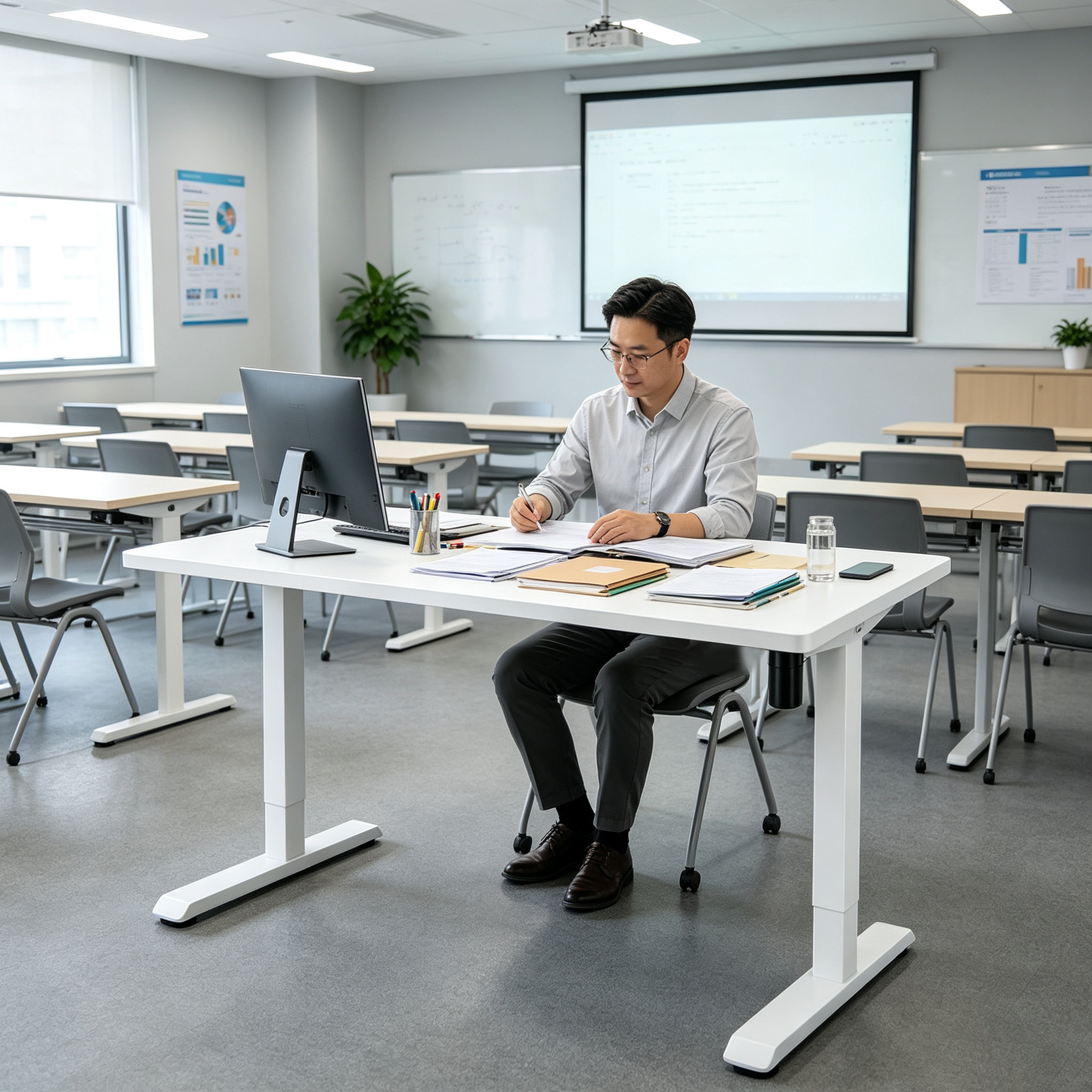 DK-02 Two-Section Electric Sit-Stand Chassis | Cost-Controlled OEM Frame for Wholesale Office Programs