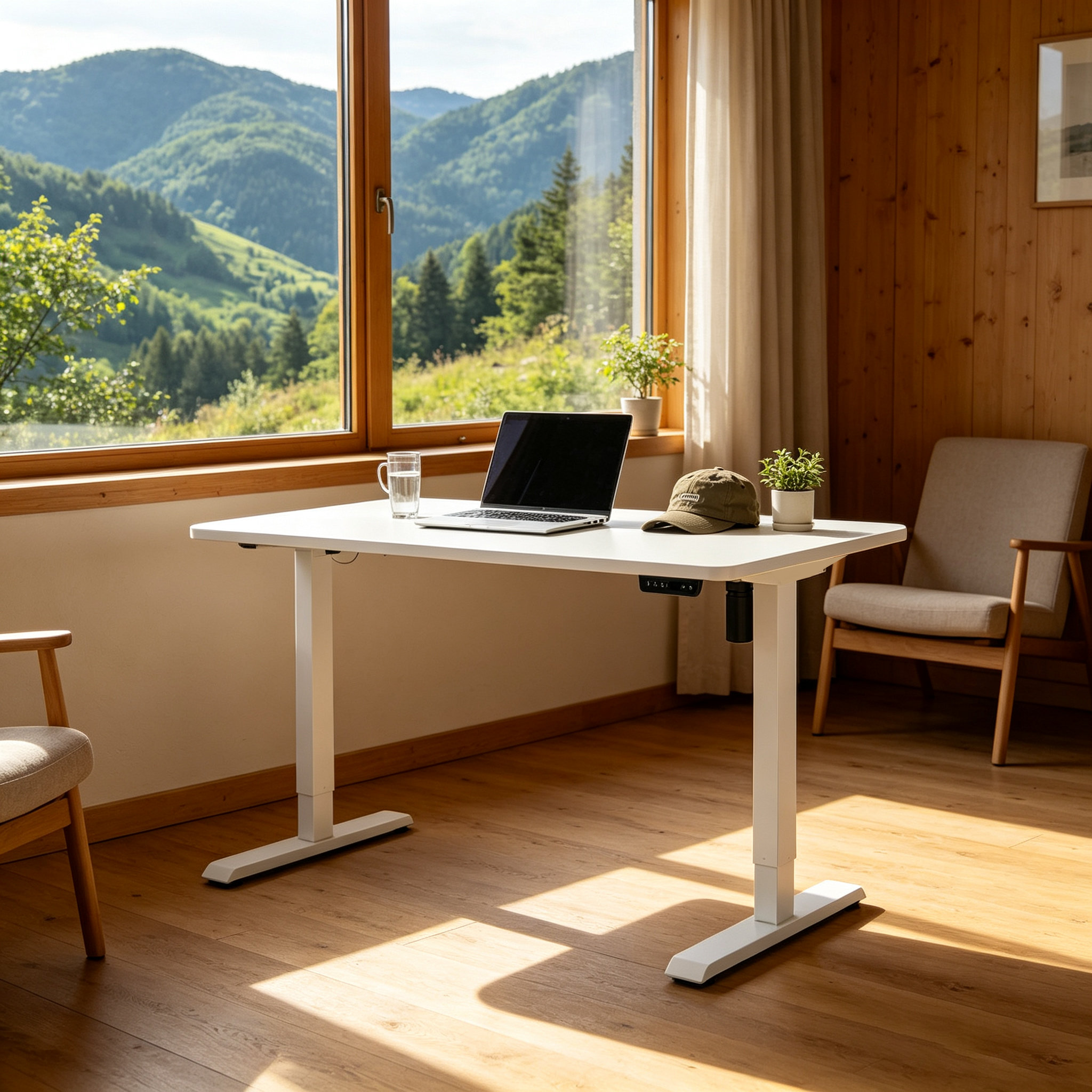 DK-02 Single Motor Two-Stage Electric Standing Desk Frame | Cost-Efficient Adjustable Base for Office Furniture Wholesalers
