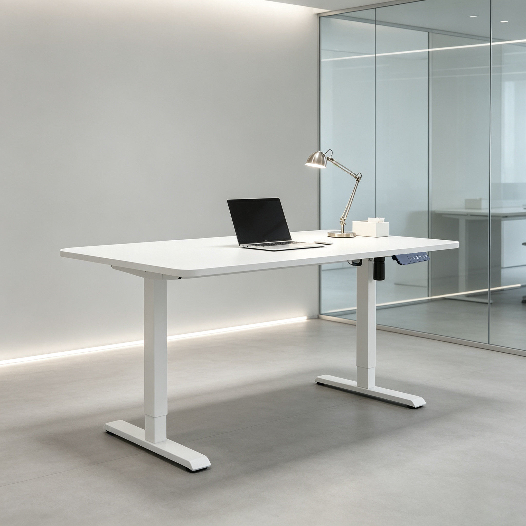 DK-02 Commercial Sit-Stand Desk Mechanism | Scalable Single-Motor Supply for Large Office Fit-Outs