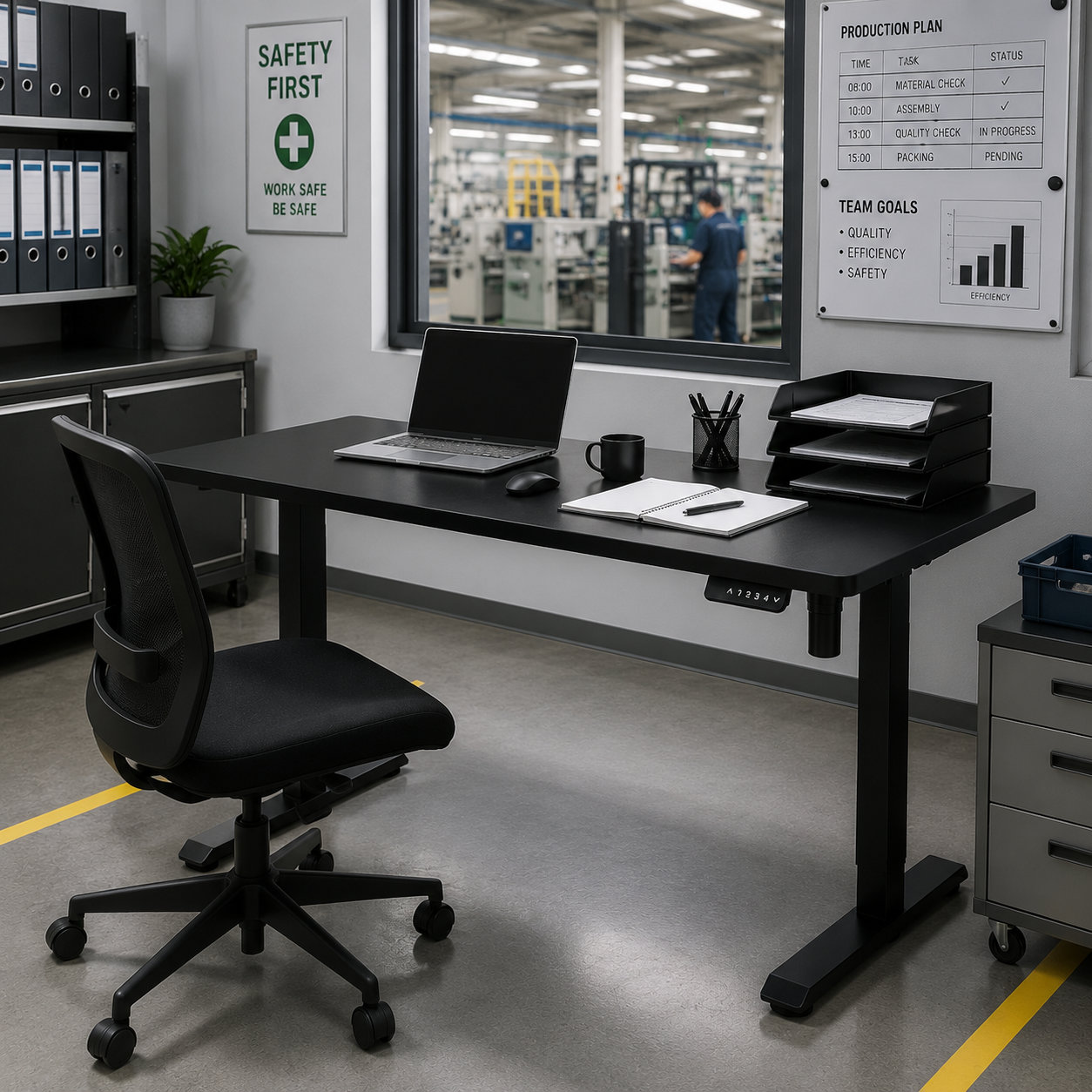 DK-02 Telescopic Sit-to-Stand Table Legs | Flexible-Width Frame for Contract Furniture Distributors and Fit-Out Projects