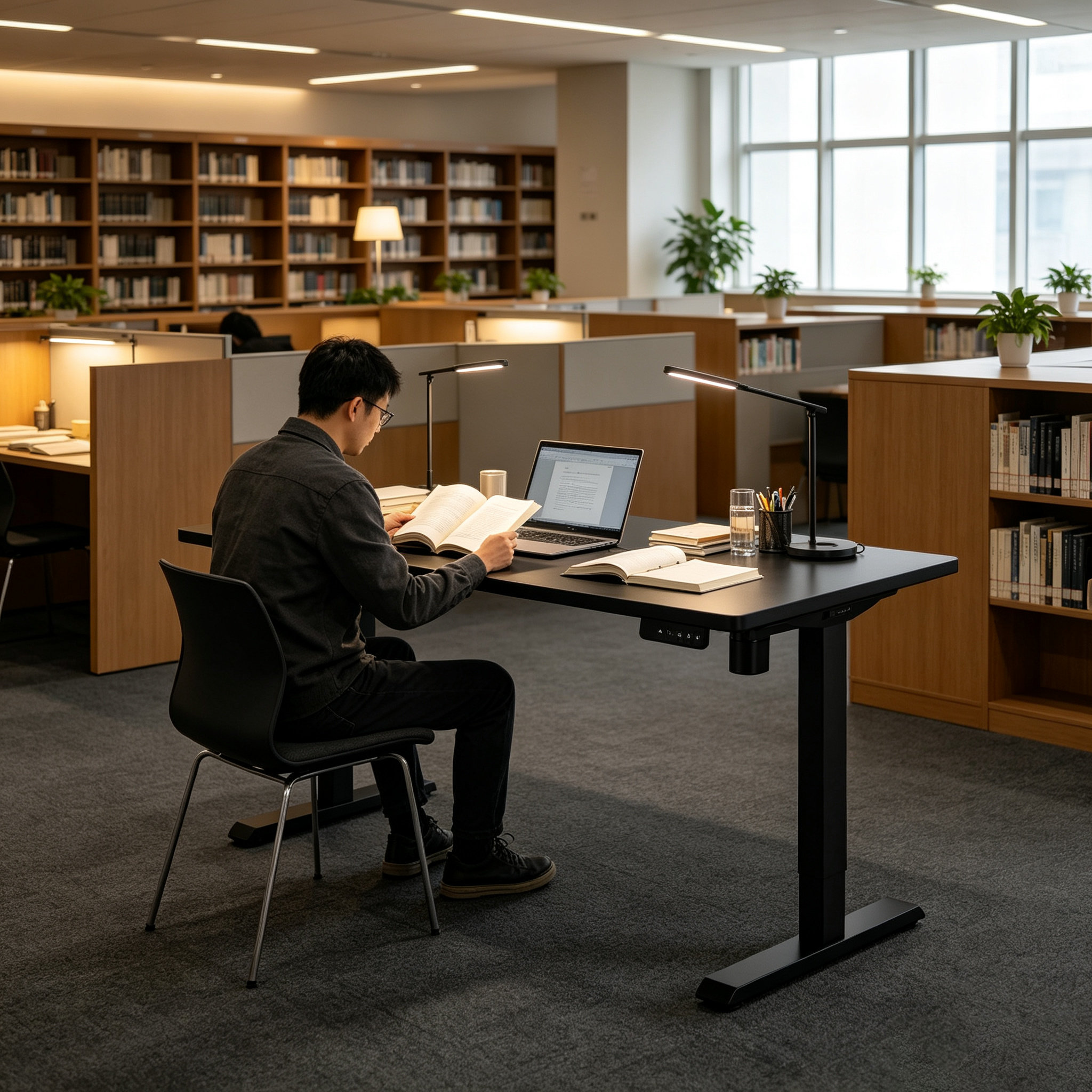 DK-02 Single Motor Two-Stage Height Adjustable Desk Frame | Space-Saving Ergonomic Solution for Office Furniture Wholesalers
