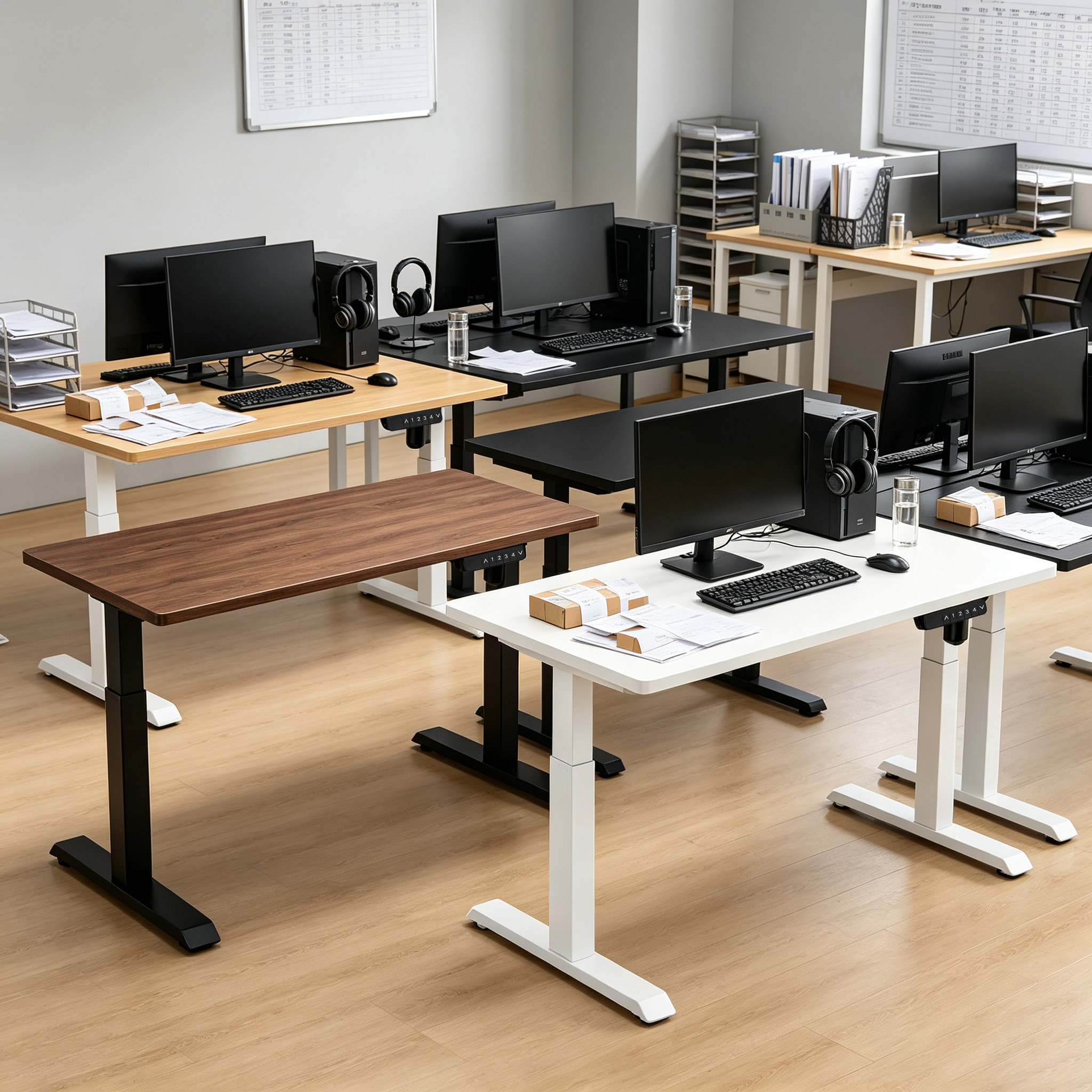 YT-01 Export-Ready Two-Stage Electric Sit-Stand Frame with Knock-Down Packing for International Wholesalers