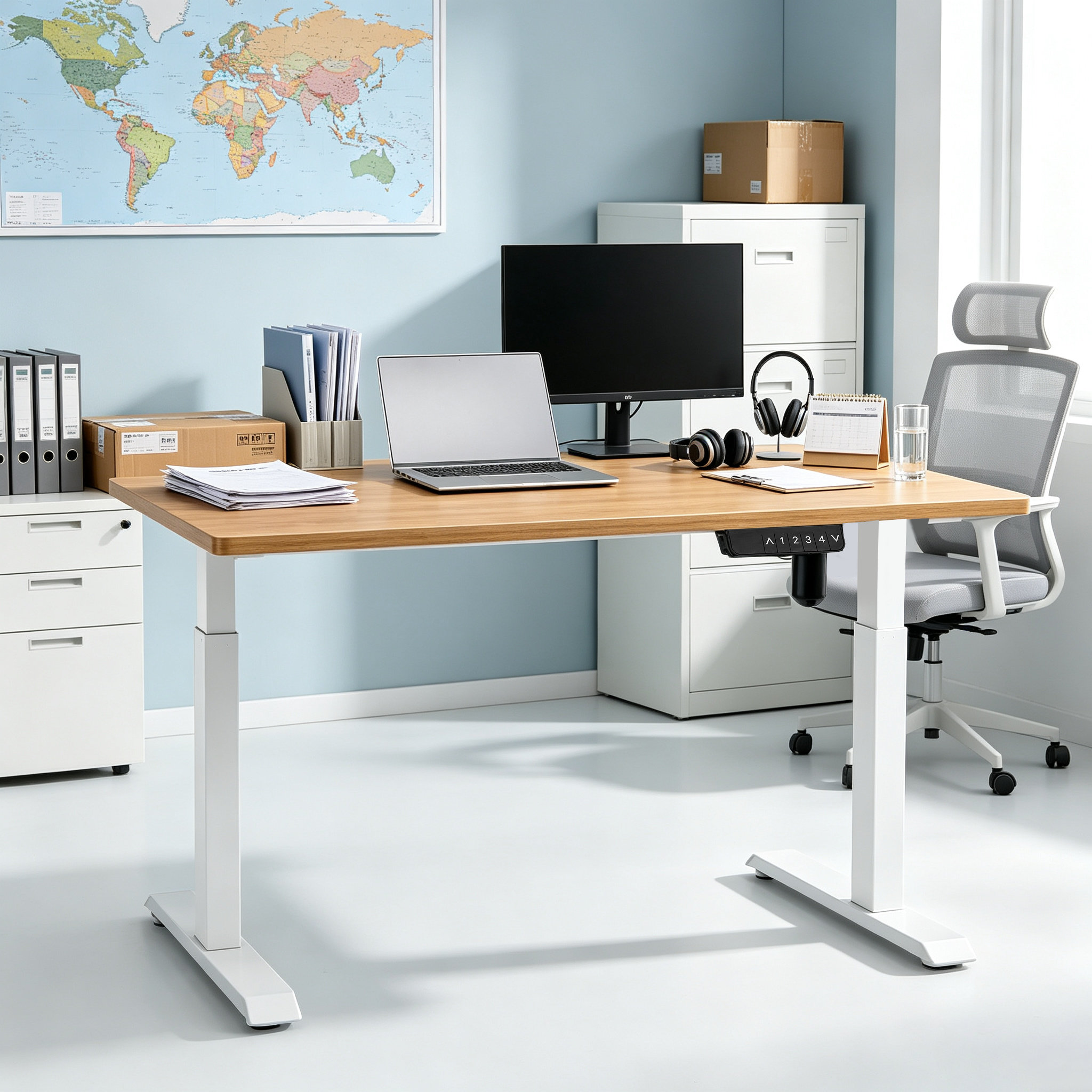 YT-01 Telescopic Single Motor Standing Desk Base with Flexible Desktop Fit for Private-Label Furniture Programs