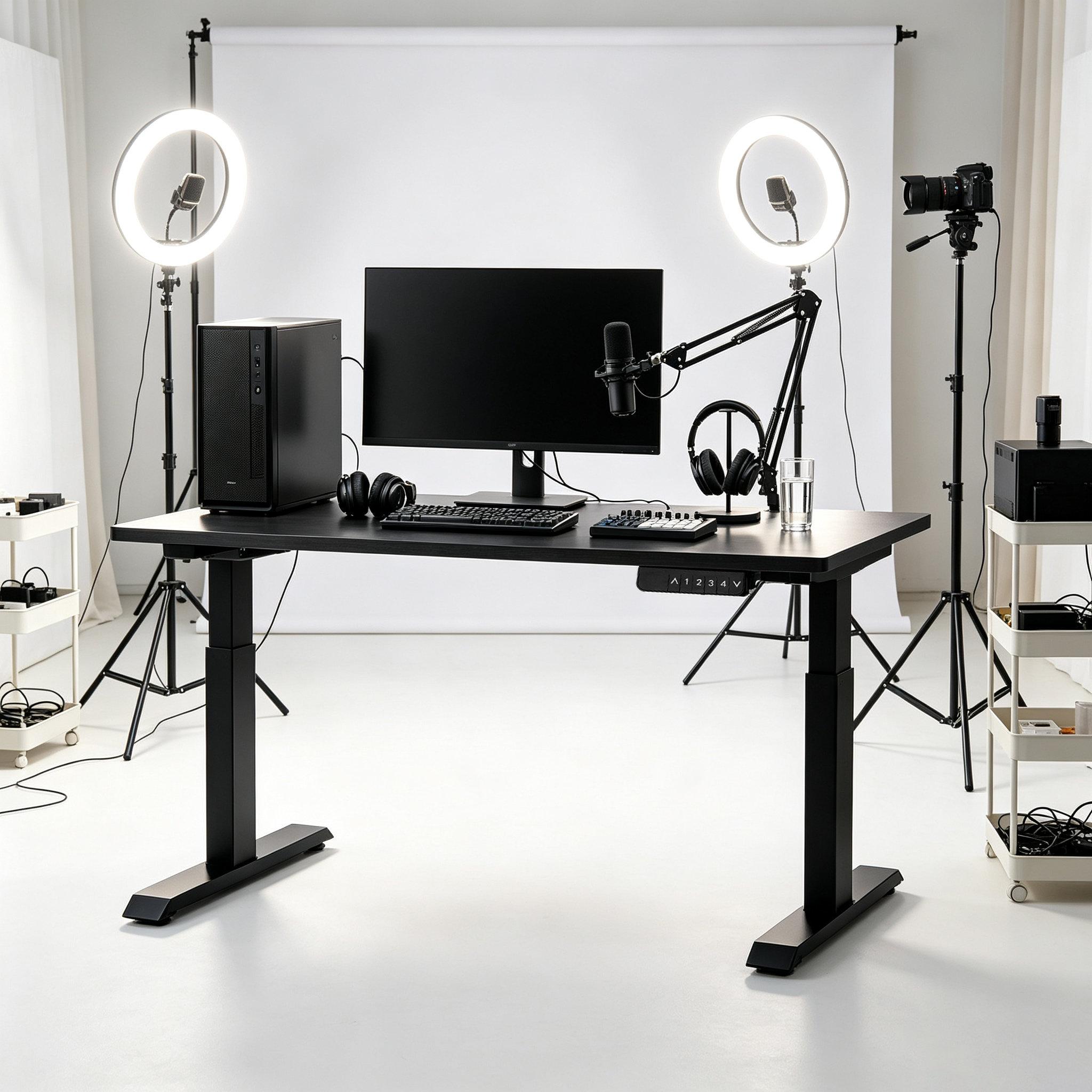 YT-01 Heavy-Duty Two-Stage Sit-Stand Desk Frame with 1100-1350 mm Adjustable Width for Office Distributors