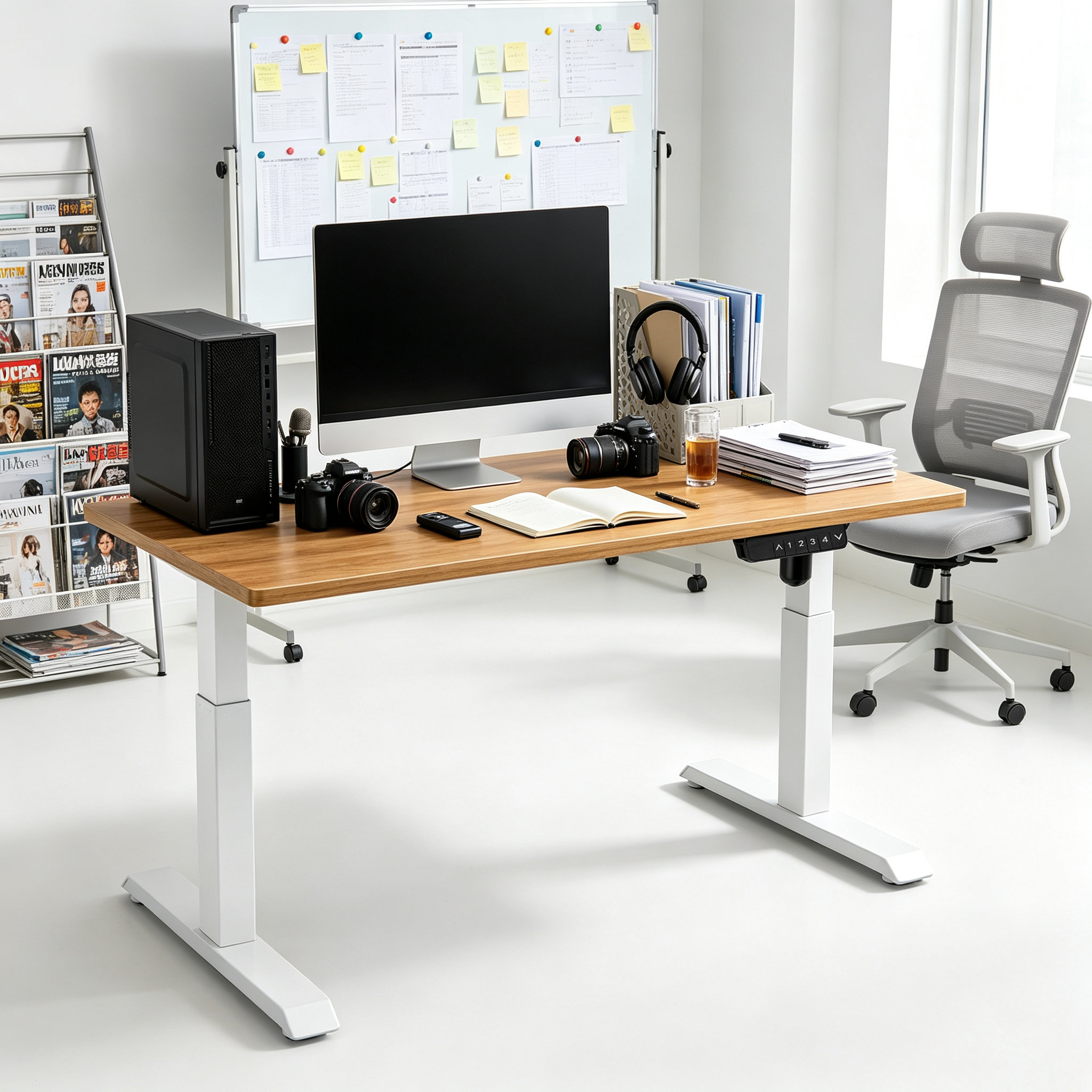 YT-01 Adjustable-Width Single Motor Sit-Stand Desk Frame with Reinforced Steel Support for Project Procurement