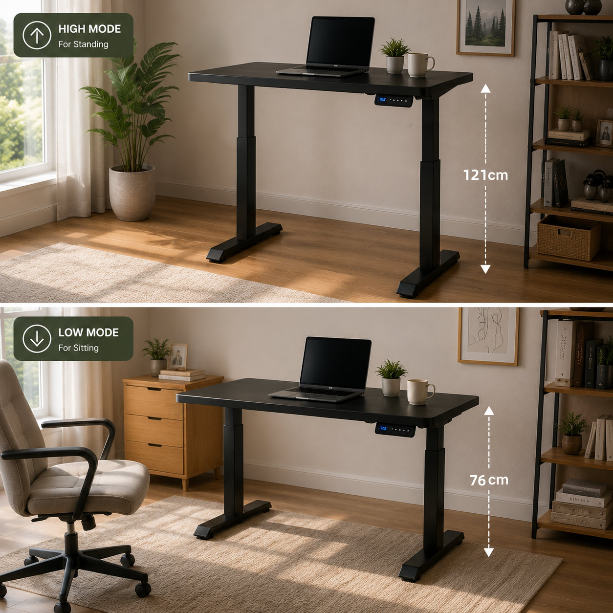 YT-01 Low-Noise Single Motor Two-Stage Standing Desk Base with Smooth Lifting for Open-Plan Offices