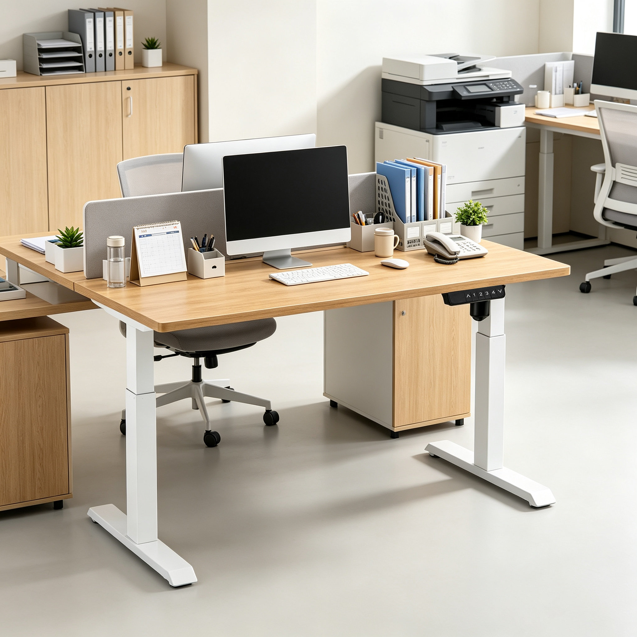 YT-01 Commercial Single Motor Electric Height Adjustable Desk with Wide Frame Adjustment for Furniture Distributors