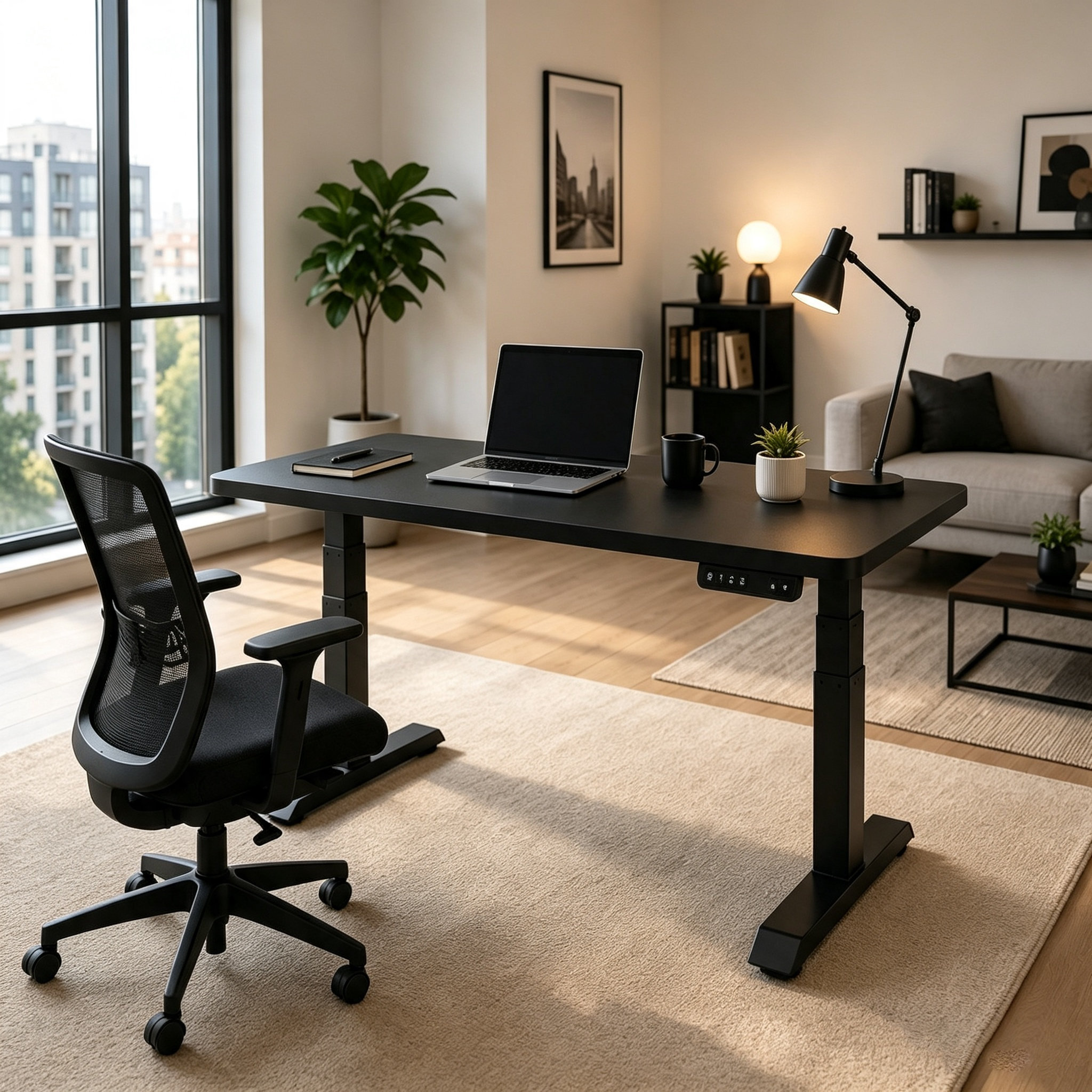 ZY-03 Dual Motor Three-Stage Electric Standing Desk Frame with Load-Balanced Lifting for Government Office Tenders