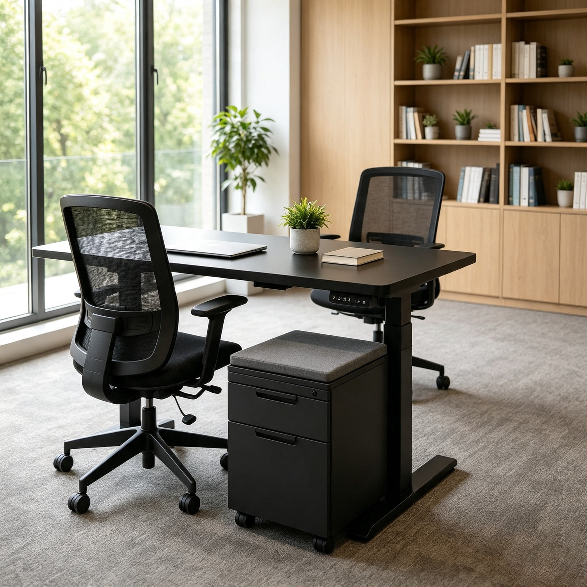 ZY-03 Dual Motor Three-Stage Height Adjustable Desk Frame with Synchronized Lifting for Executive Offices