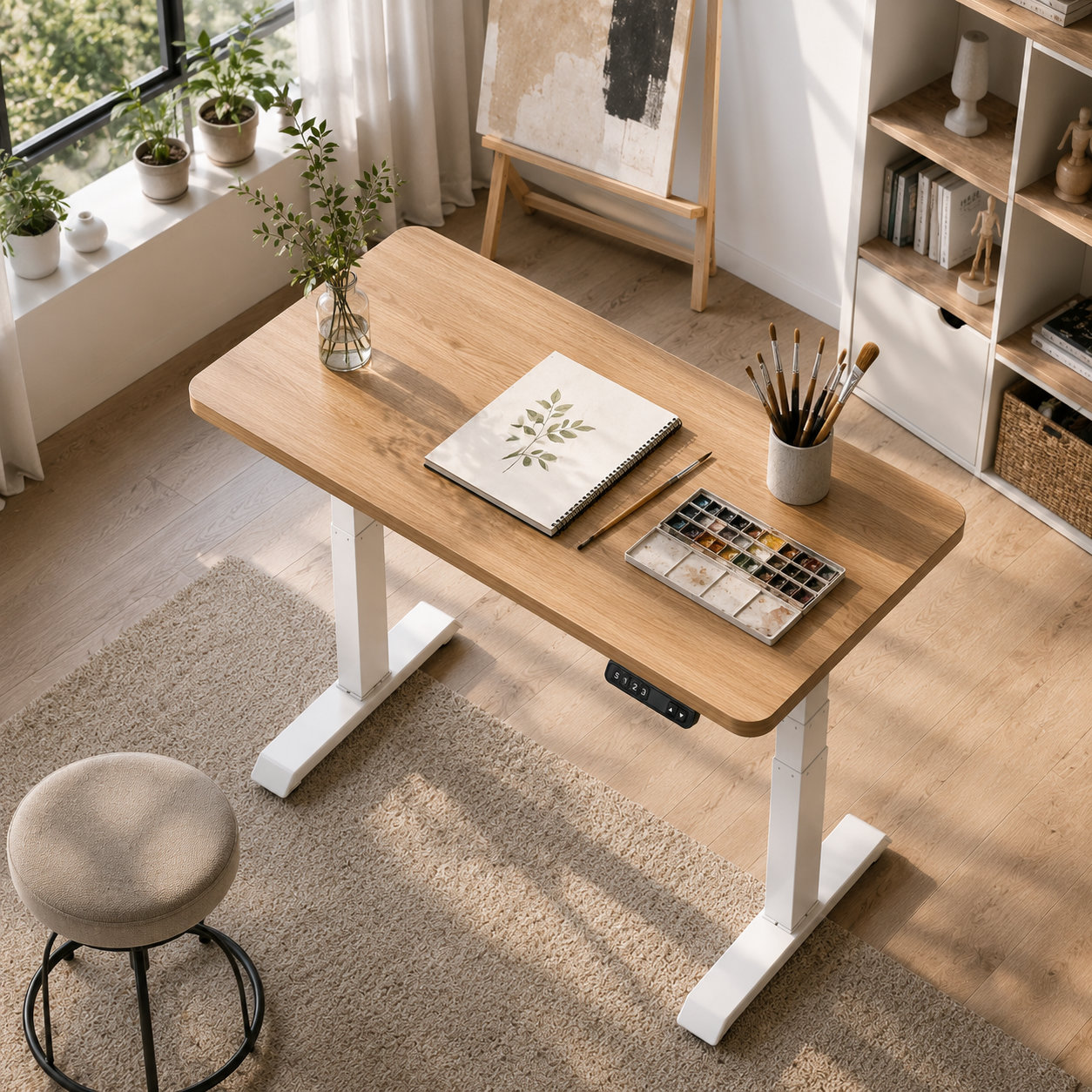 ZY-03 Heavy-Duty Style Dual Motor Three-Stage Desk Frame with Stable T-Base for Large Workspace Installations