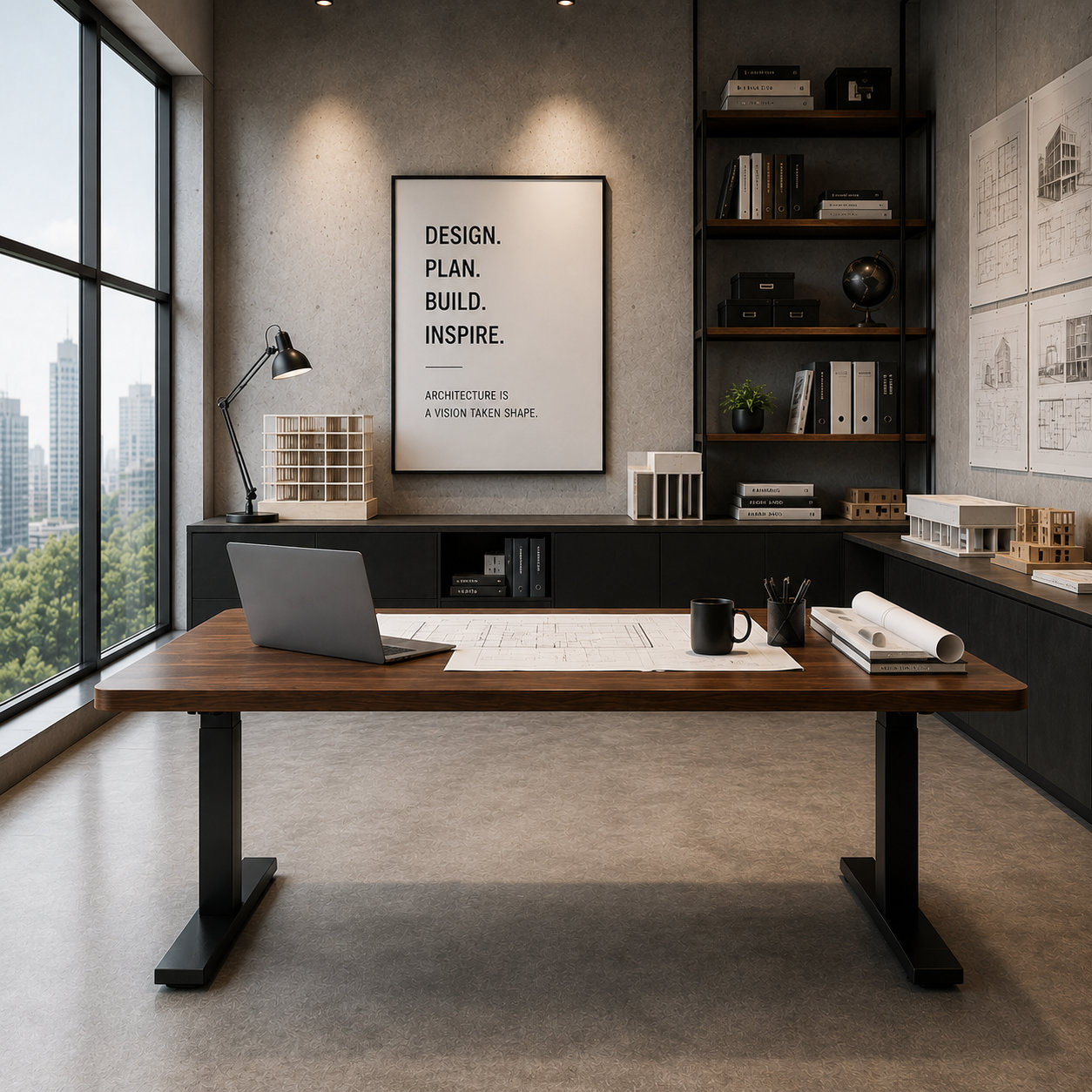 ZY-02 Ergonomic Dual Motor Standing Workstation with Programmable Heights for Business Centers