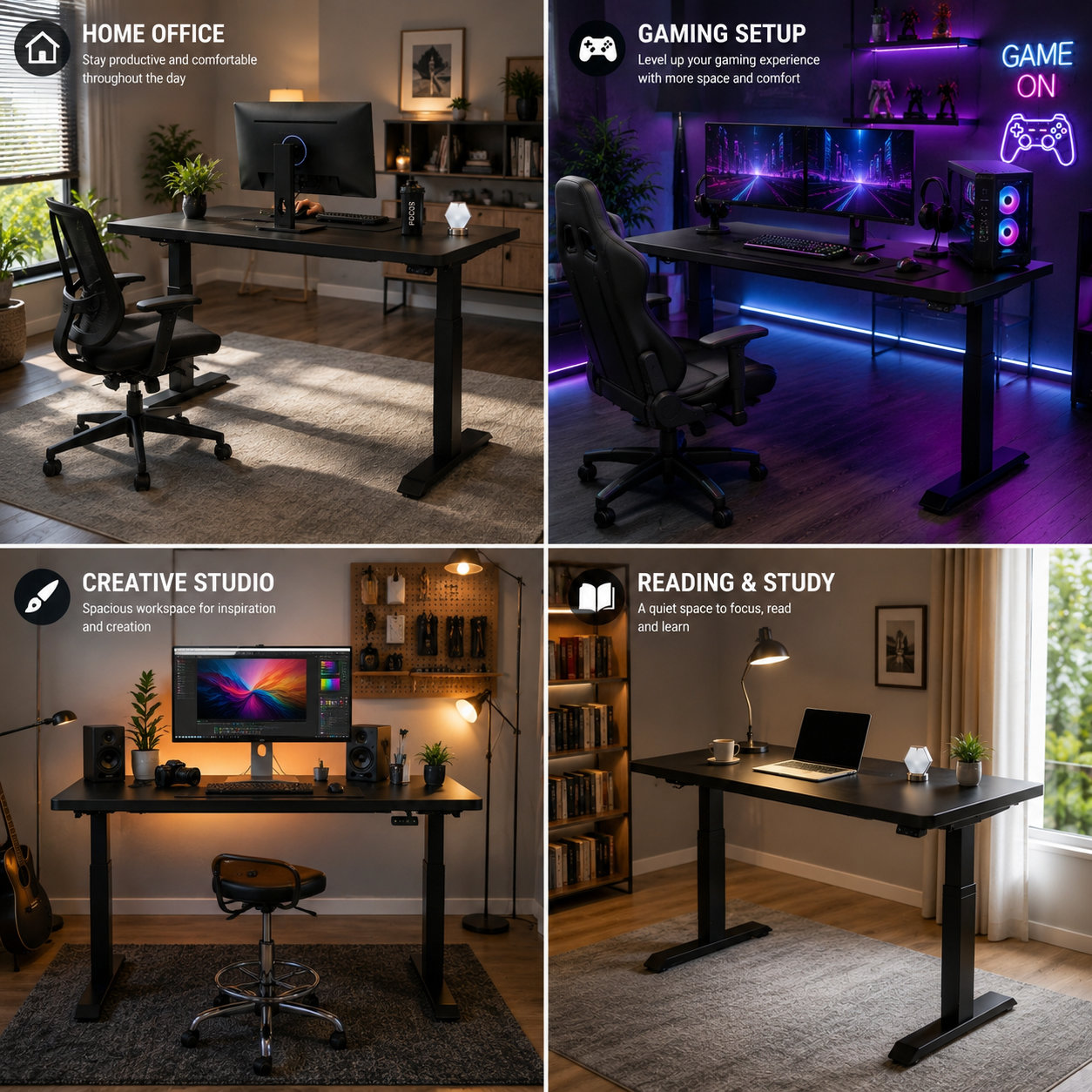 ZY-02 Dual Motor Height Adjustable Desk with Anti-Collision Technology for Enterprise Workstations