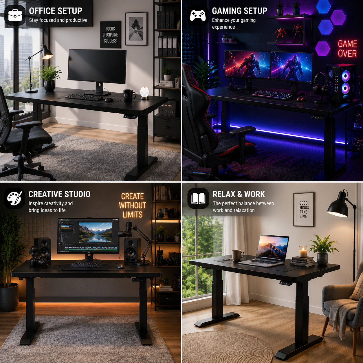 ZY-02 Dual Motor Office Standing Desk with Smart Controller for Co Working Spaces