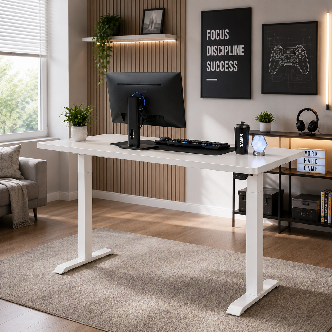 ZY-02 2-Stage Dual Motor Sit Stand Desk with Quiet Lift Technology for Executive Workspaces