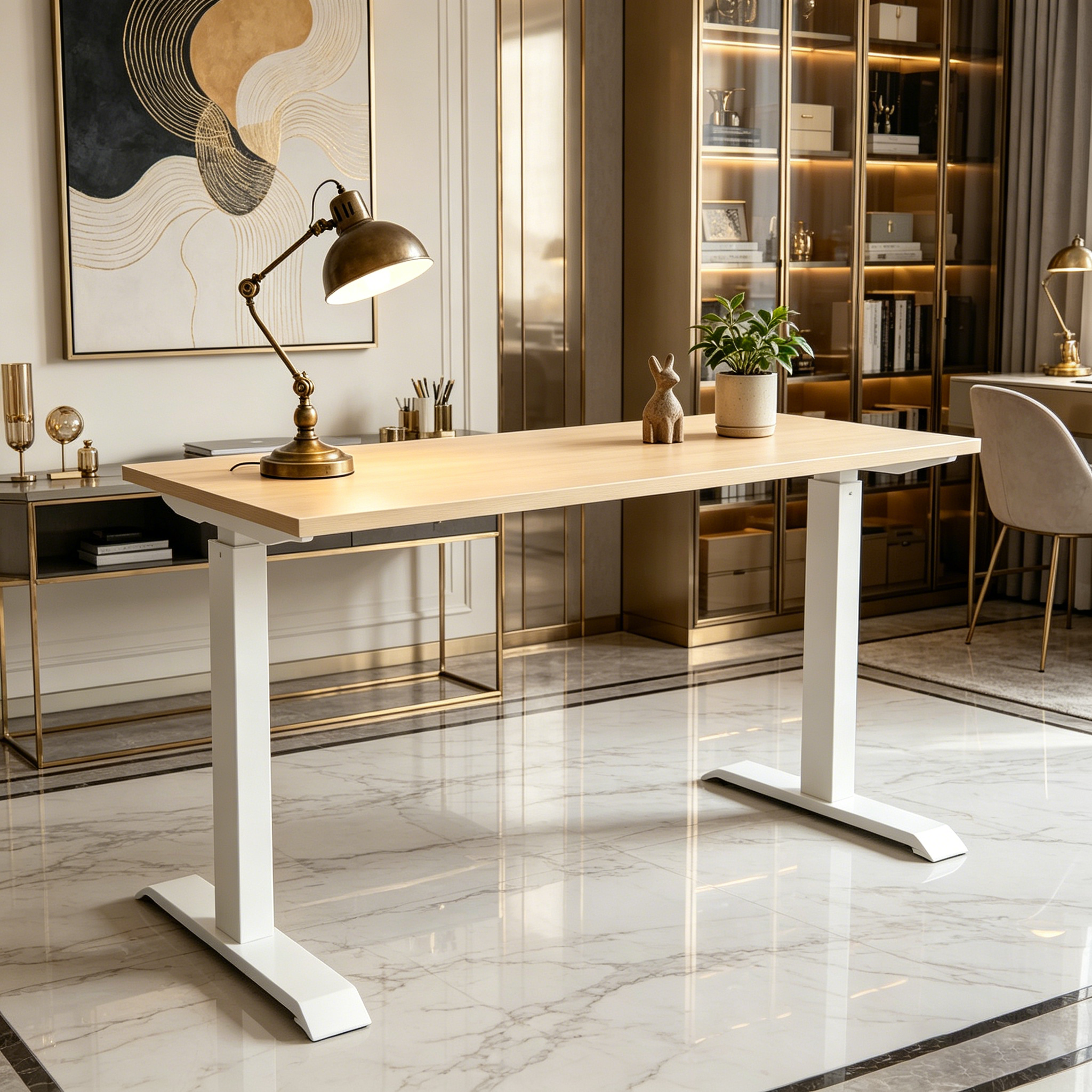 ZY-02 2-Stage Dual Motor Standing Desk with Intelligent Memory Control for Large Corporate Offices